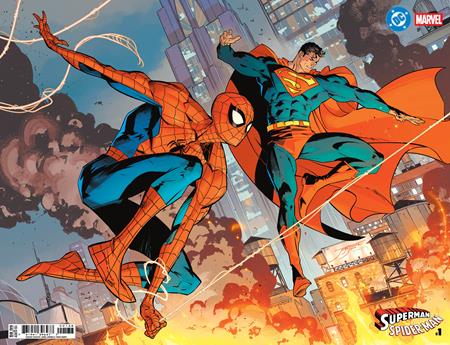 DC コミック　スーパーマン　1/1 スケッチ　カードサイン　マーベル DC MARVEL SUPERMAN SPIDER-MAN #1 (ONE SHOT) CVR X JORGE JIMENEZ WRAPAR