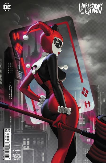 HARLEY QUINN #40 CVR B LESLEY LEIRIX LI CARD STOCK VAR - 5-28-24