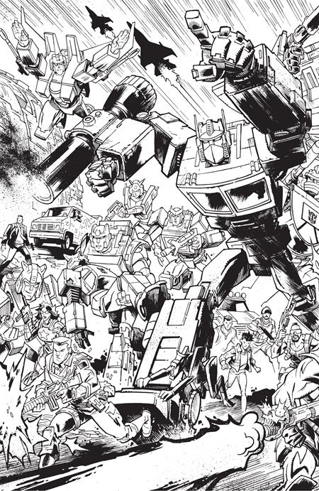 TRANSFORMERS #9 CVR G B&W JASON HOWARD CONNECTING EU ANNIVERSARY VAR 06-12-24