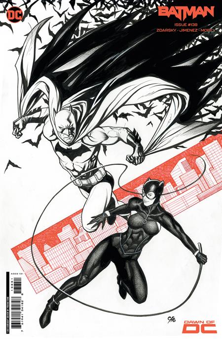 BATMAN #138 CVR E INC 1:50 FRANK CHO B&W CARD STOCK VAR (BATMAN CATWOMAN THE GOTHAM WAR) - 10/03/23