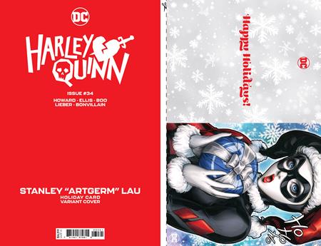 HARLEY QUINN #34 CVR C STANLEY ARTGERM LAU DC HOLIDAY CARD SPECIAL EDITION VAR - 11/28/23