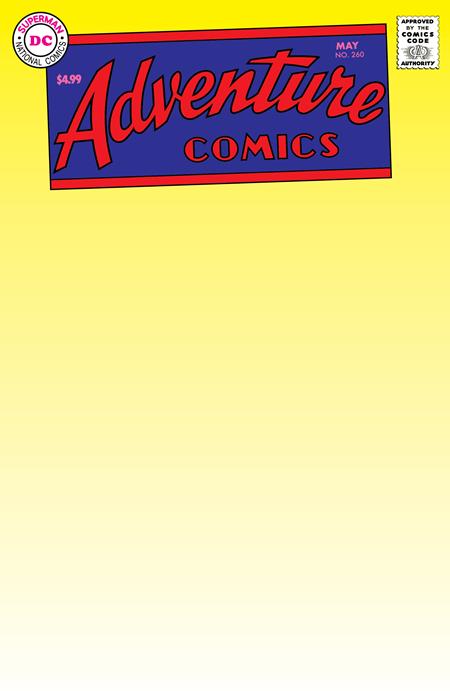 ADVENTURE COMICS #260 FACSIMILE EDITION CVR B BLANK CARD STOCK VAR - 12/05/23