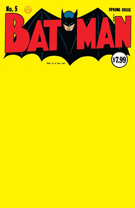 BATMAN #5 FACSIMILE EDITION CVR C BLANK CARD STOCK VAR - 12/05/23