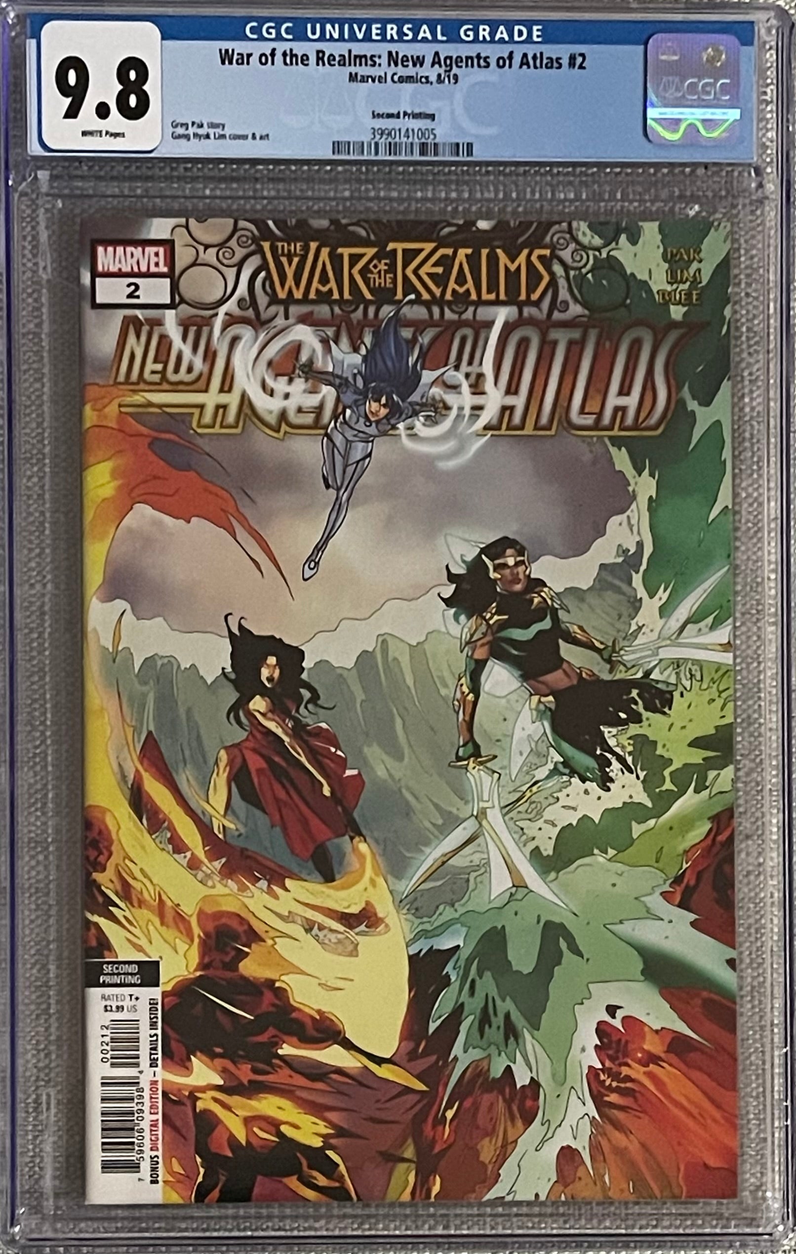 WAR OF THE REALMS: NEW AGENTS OF ATLAS #2 SECOND PTG CGC 9.8 (C111)