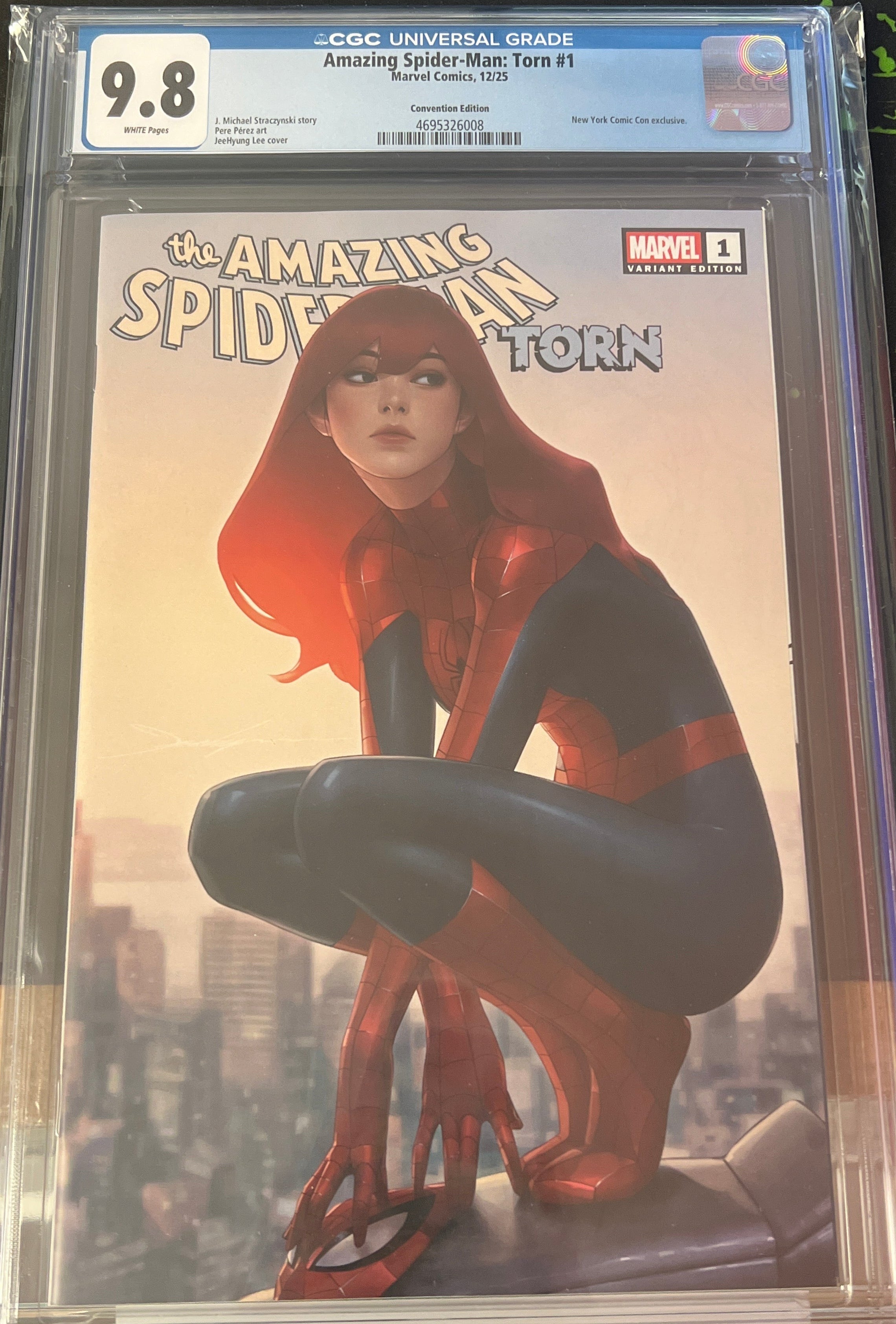 AMAZING SPIDER-MAN: TORN #1 JEEHYUNG LEE NYCC EXCLUSIVE TRADE DRESS EDITION WITH COA CGC 9.8 (C87)