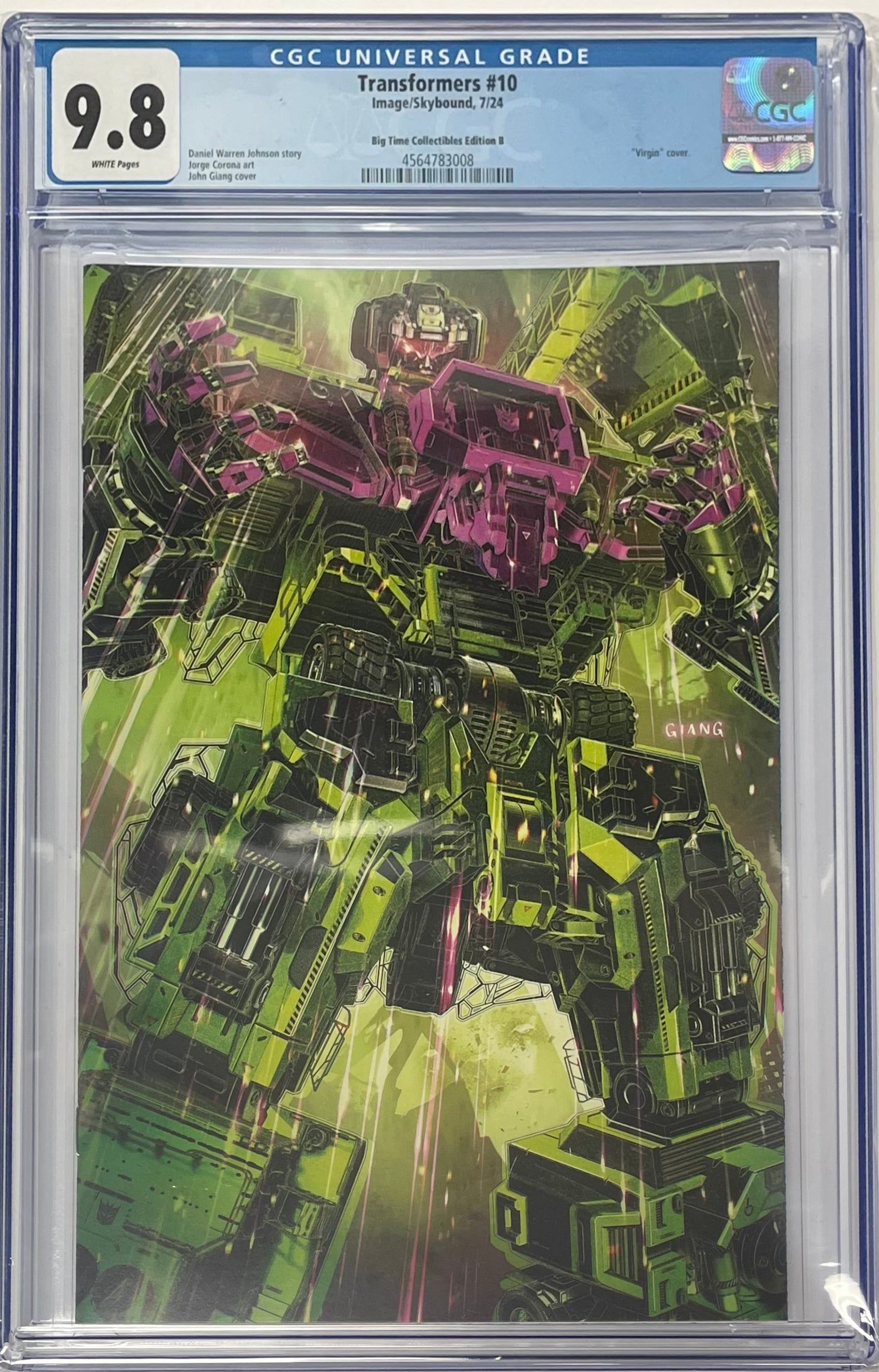 TRANSFORMERS #9 JOHN GIANG EXCLUSIVE VIRGIN EDITION CGC 9.8 (IN STOCK) C9