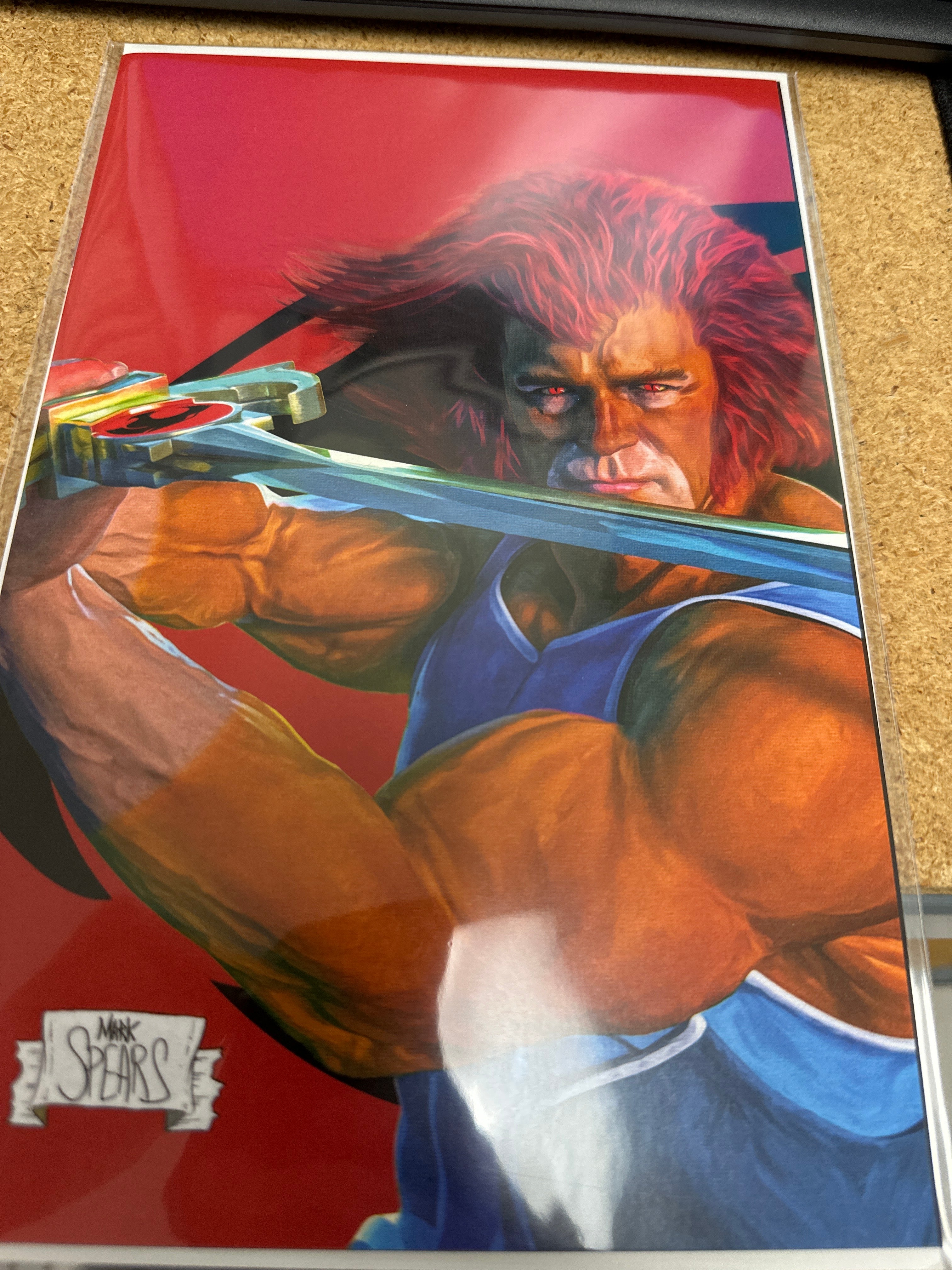 THUNDERCATS #13 - MARK SPEARS RED VIRGIN COVER - DYNAMITE - LTD 900 W/COA(I176)