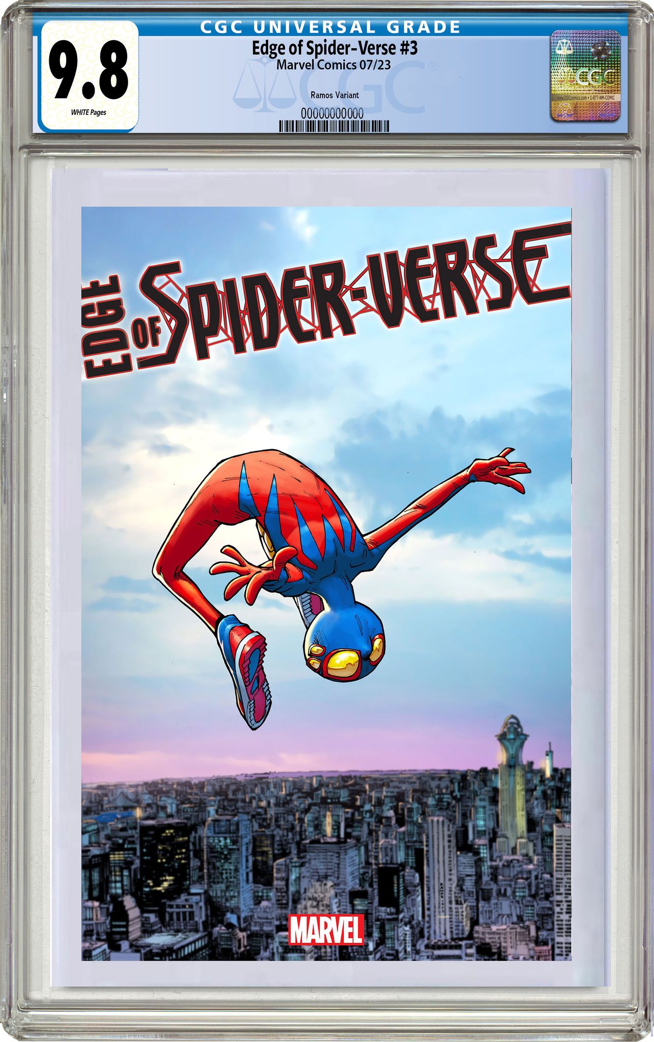 EDGE OF SPIDER-VERSE 3 HUMBERTO RAMOS VARIANT CGC 9.8 ORIGIN OF SPIDER-BOY  - 06/21/2023