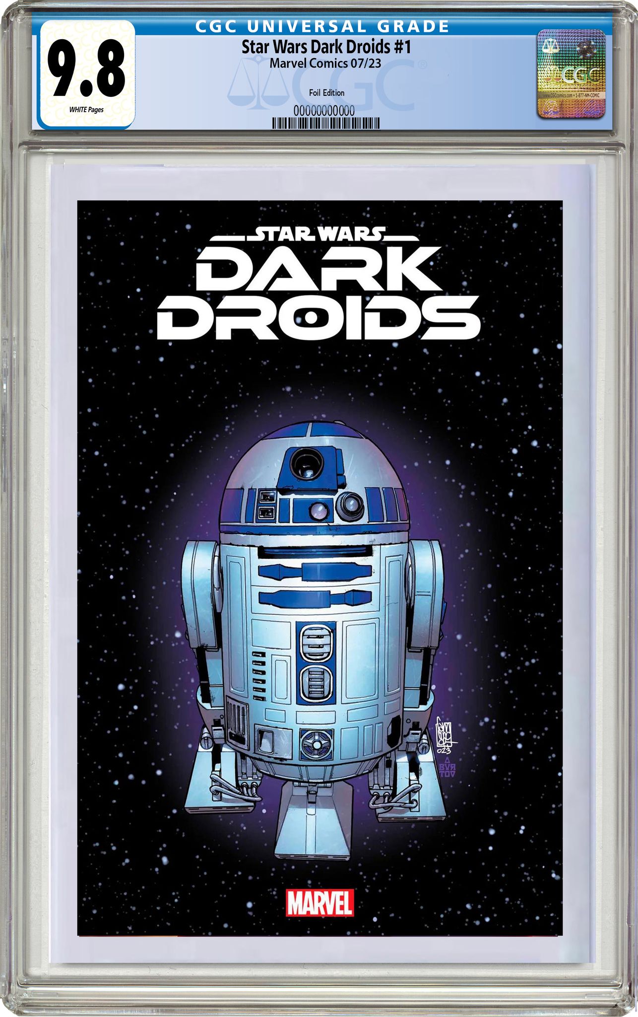 STAR WARS: DARK DROIDS 1 GIUSEPPE CAMUNCOLI FOIL VARIANT CGC 9.8 W/FREE RAW COPY - 08/02/23 (INSTOCK) C73