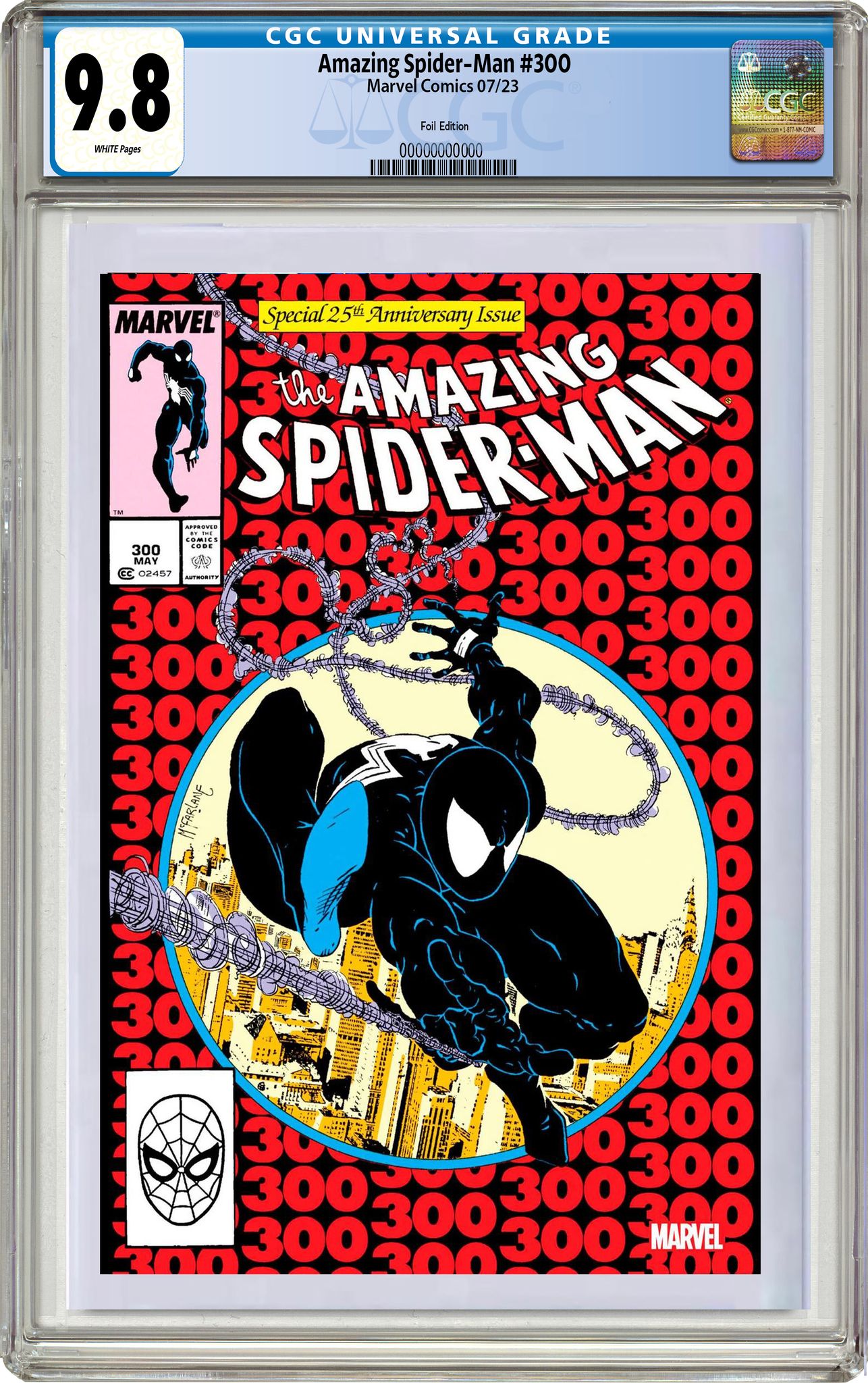 AMAZING SPIDER-MAN 300 FACSIMILE EDITION FOIL VARIANT CGC 9.8 W/FREE RAW FOIL COPY (INSTOCK) C65, C98