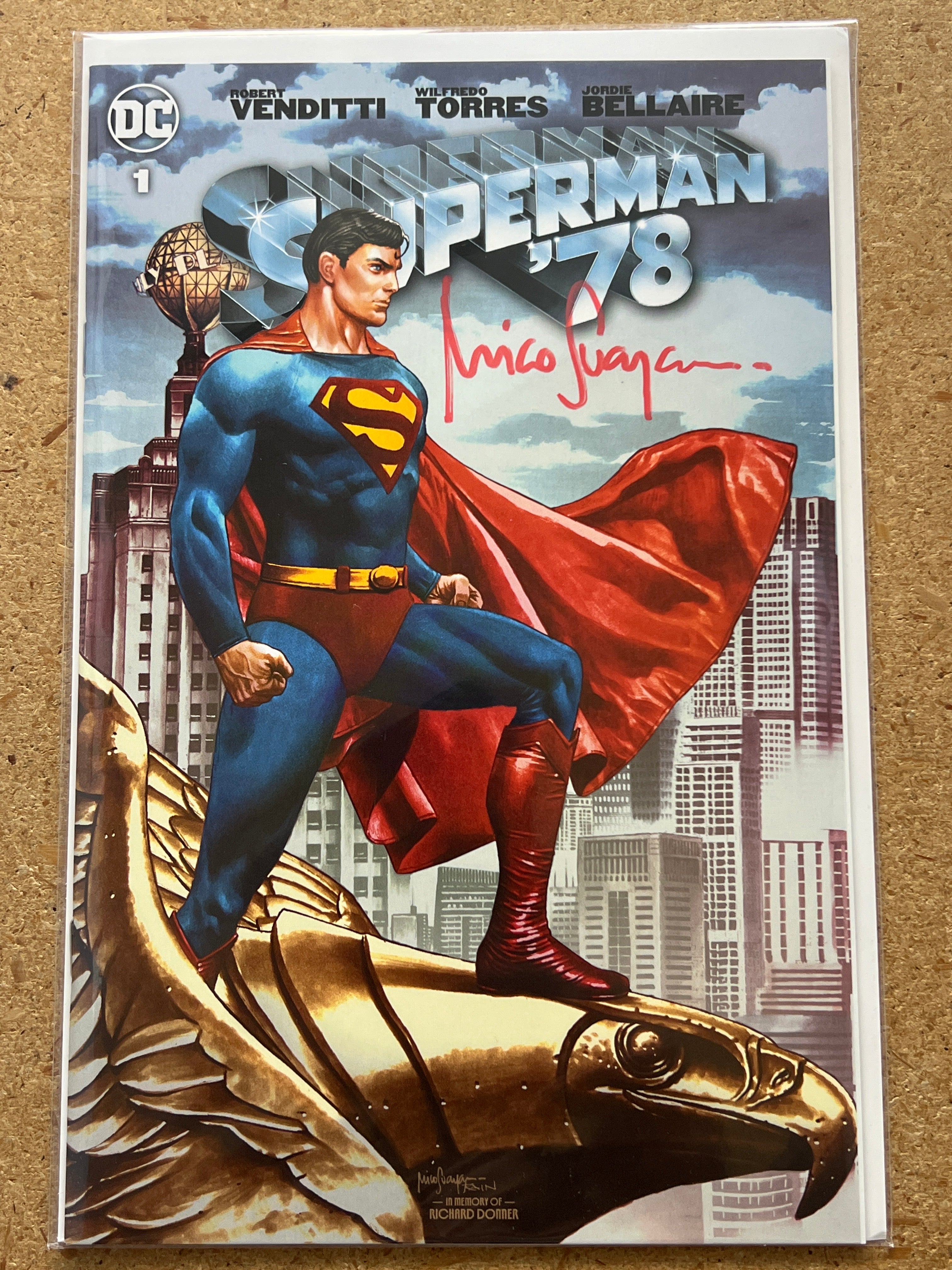 SUPERMAN '78 #1 SIGNED BY MICO SUAYAN WITH COA (SS 5)(SS8)