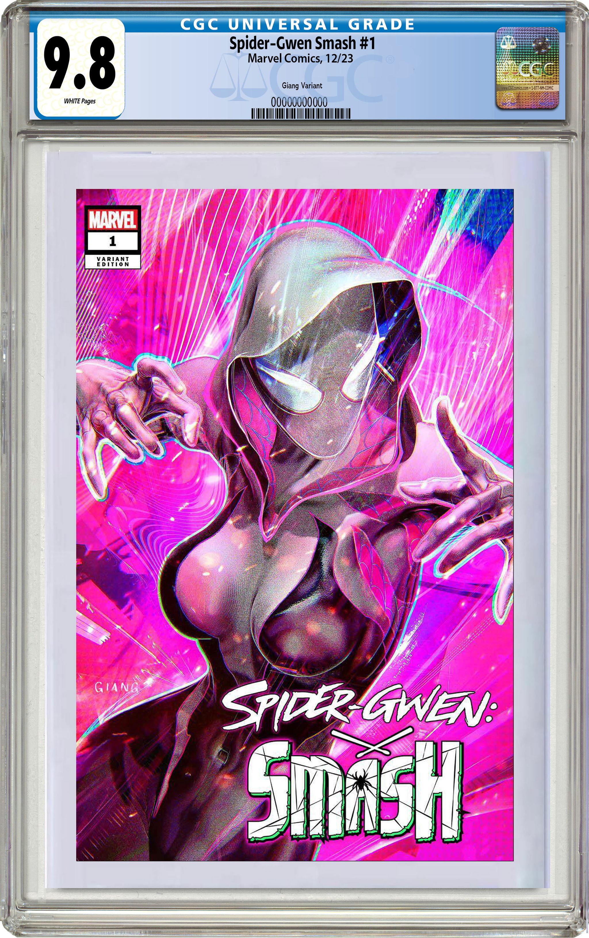 SPIDER-GWEN: SMASH 1 JOHN GIANG EXCLUSIVE VARIANT COVER OPTIONS 12/13/23