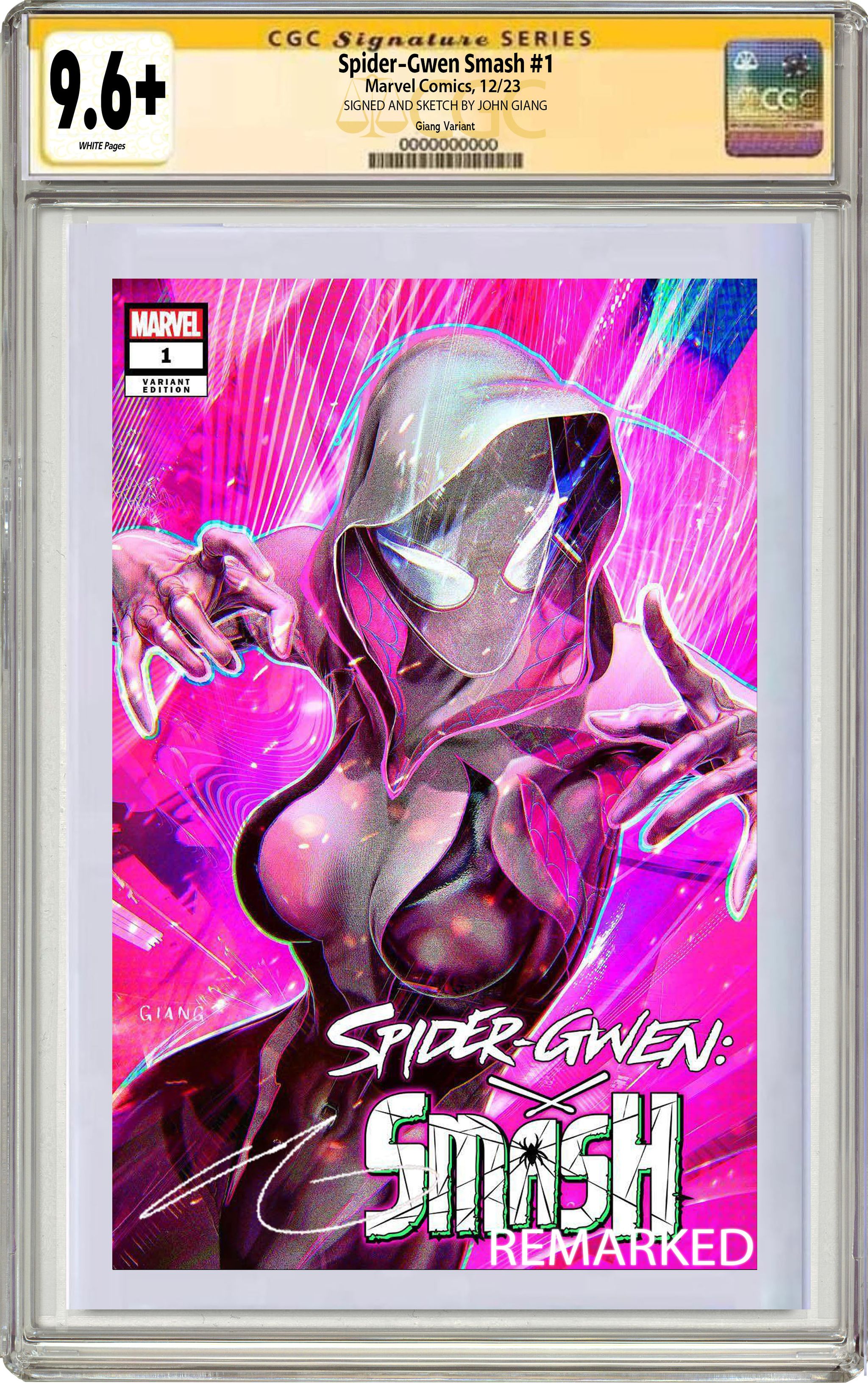 SPIDER-GWEN: SMASH 1 JOHN GIANG EXCLUSIVE VARIANT COVER OPTIONS 12/13/23