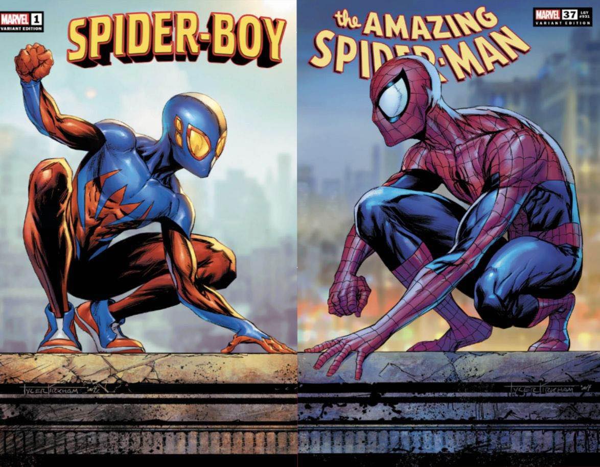 SPIDER-BOY #1 & AMAZING SPIDER-MAN #37 TYLER KIRKHAM CONNECTING VARIANT SET TRADE DRESS