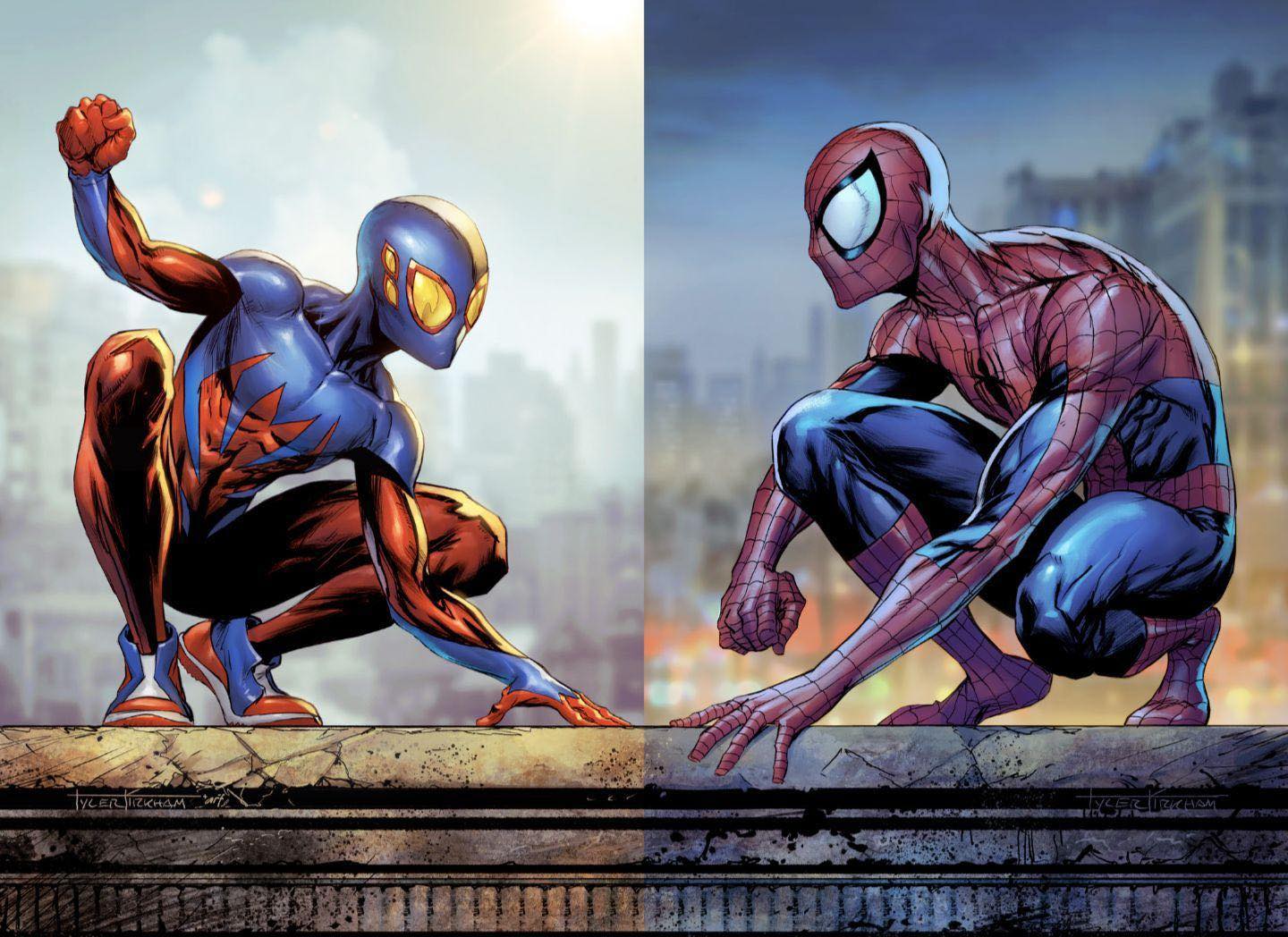 SPIDER-BOY #1 & AMAZING SPIDER-MAN #37 TYLER KIRKHAM CONNECTING VIRGIN VARIANT SET