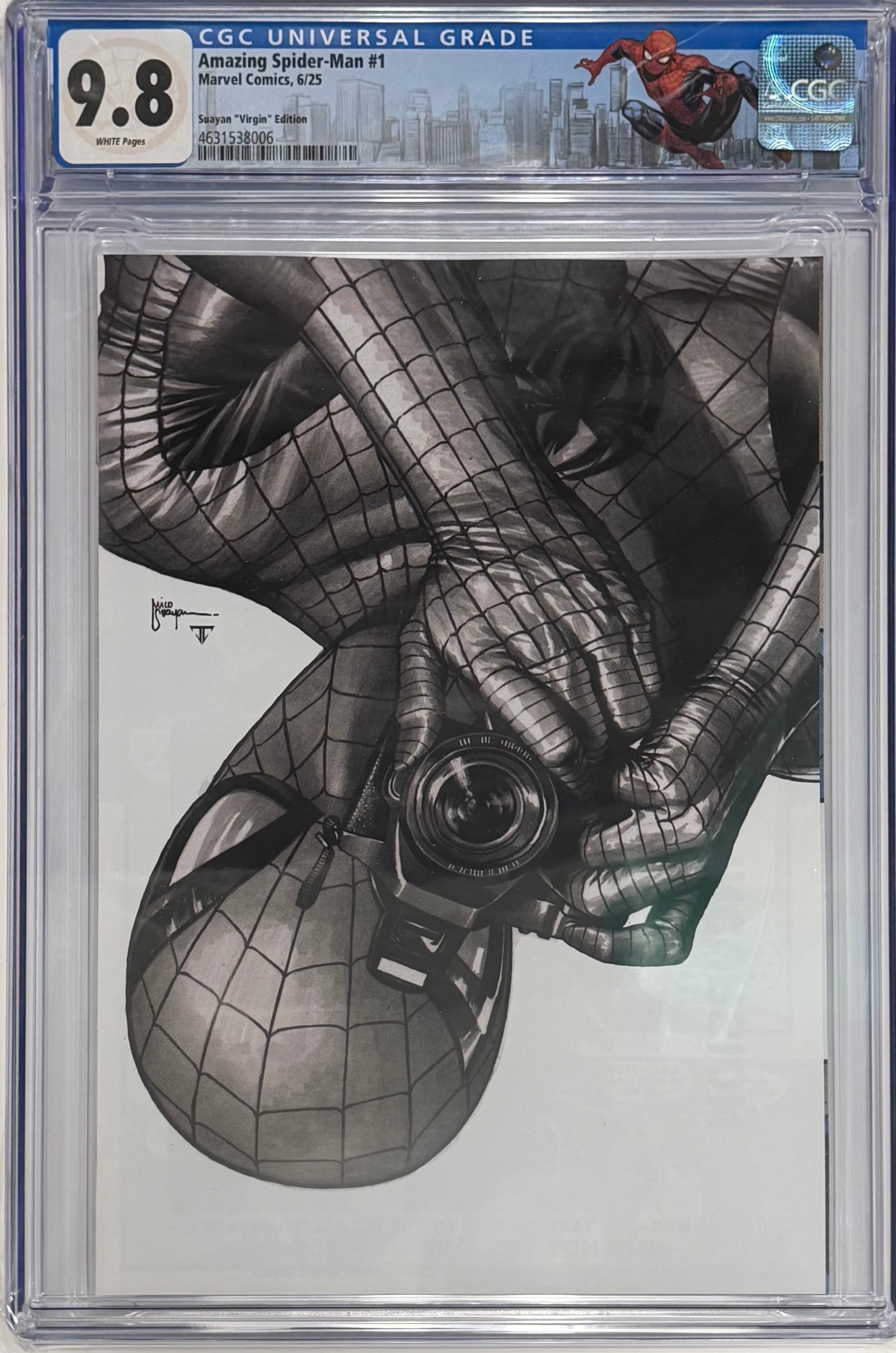 AMAZING SPIDER-MAN #1 MICO SUAYAN WHATNOT EXCLUSIVE VIRGIN EDITION CGC 9.8 (IN STOCK) C62