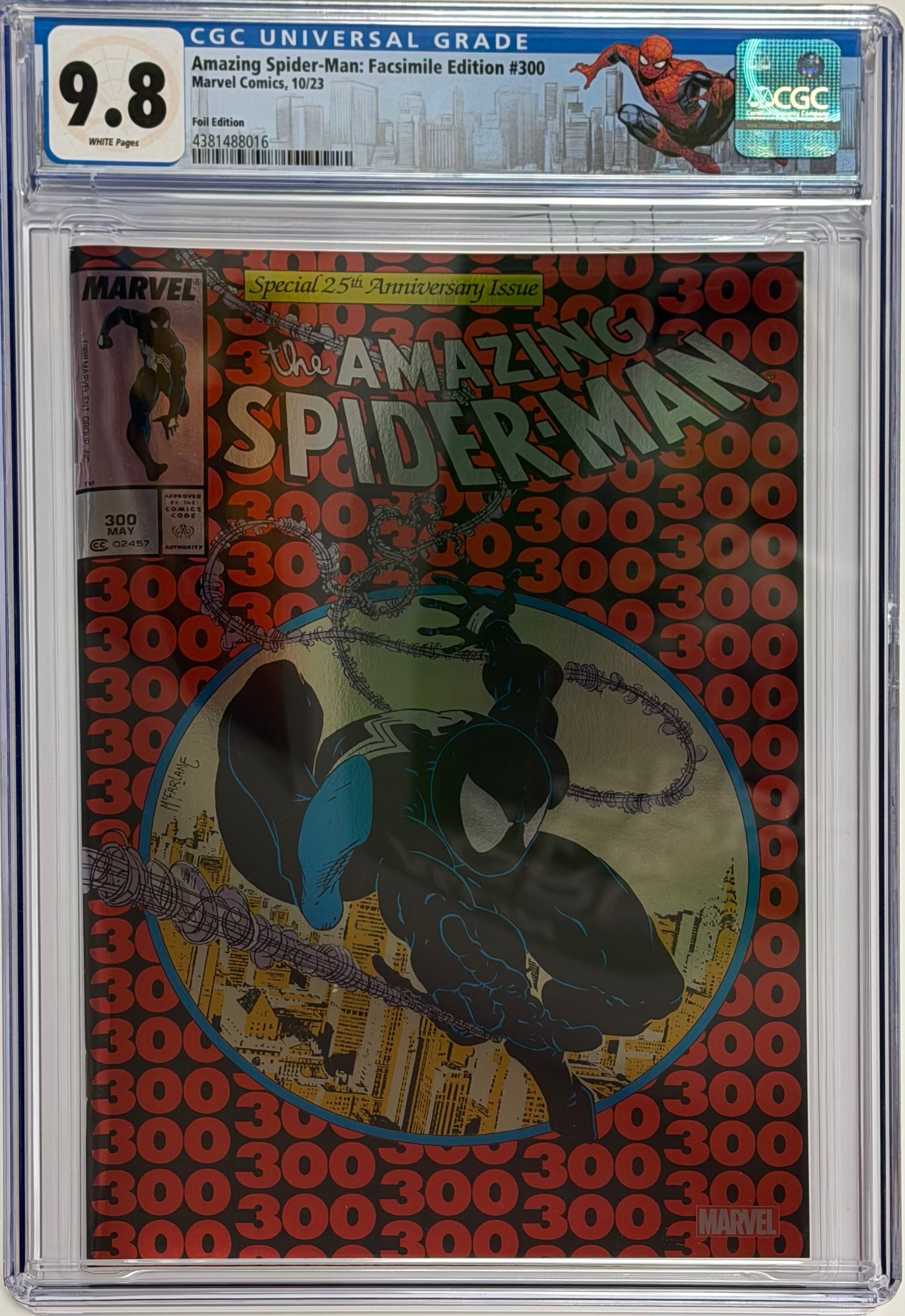 AMAZING SPIDER-MAN #300 FACSIMILE FOIL EDITION CGC 9.8 W/SPIDER-MAN NY