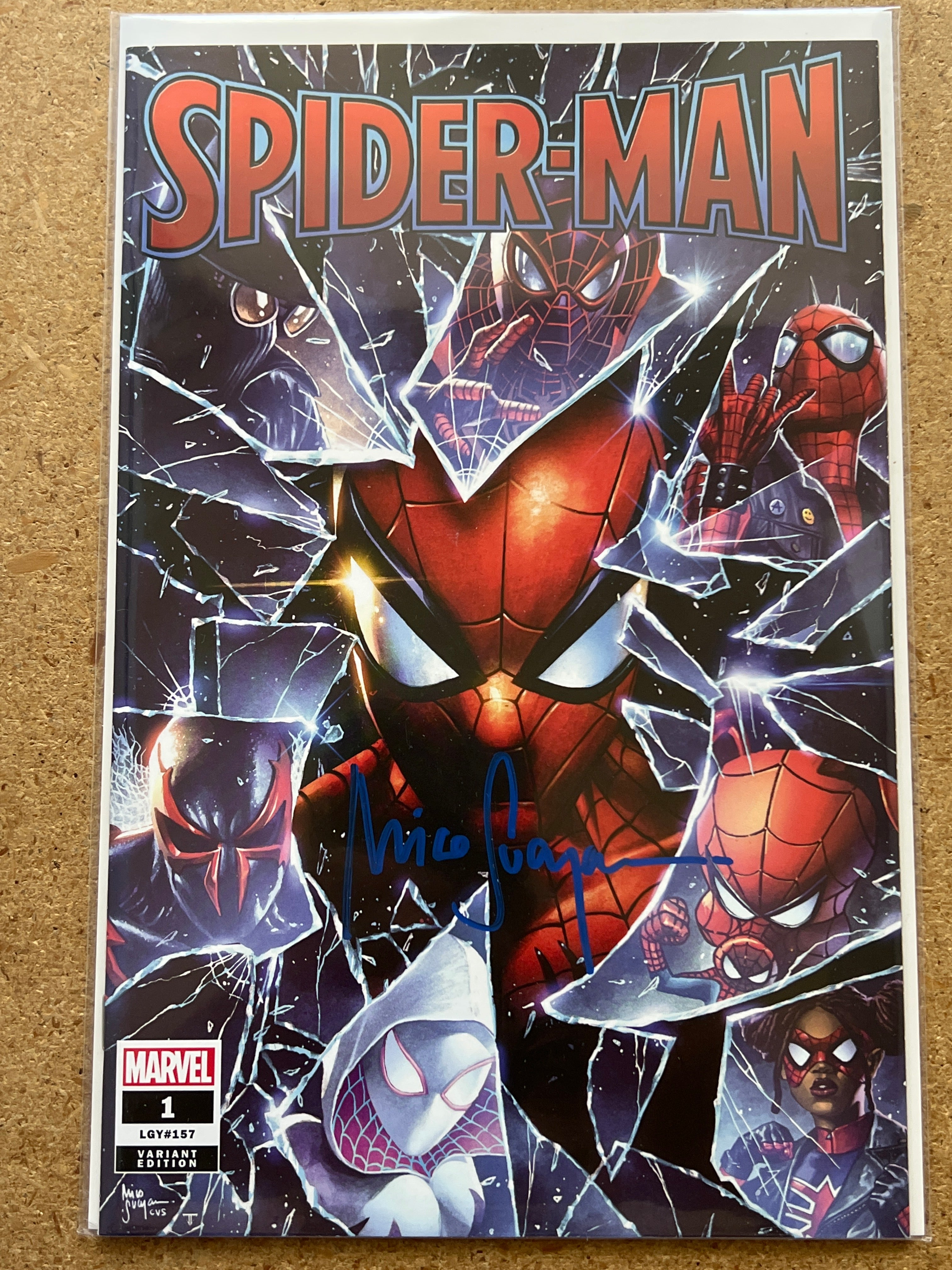 SPIDER-MAN #1 TRADE DRESS SIGNED BY MICO SUAYAN WITH COA (SS 5)