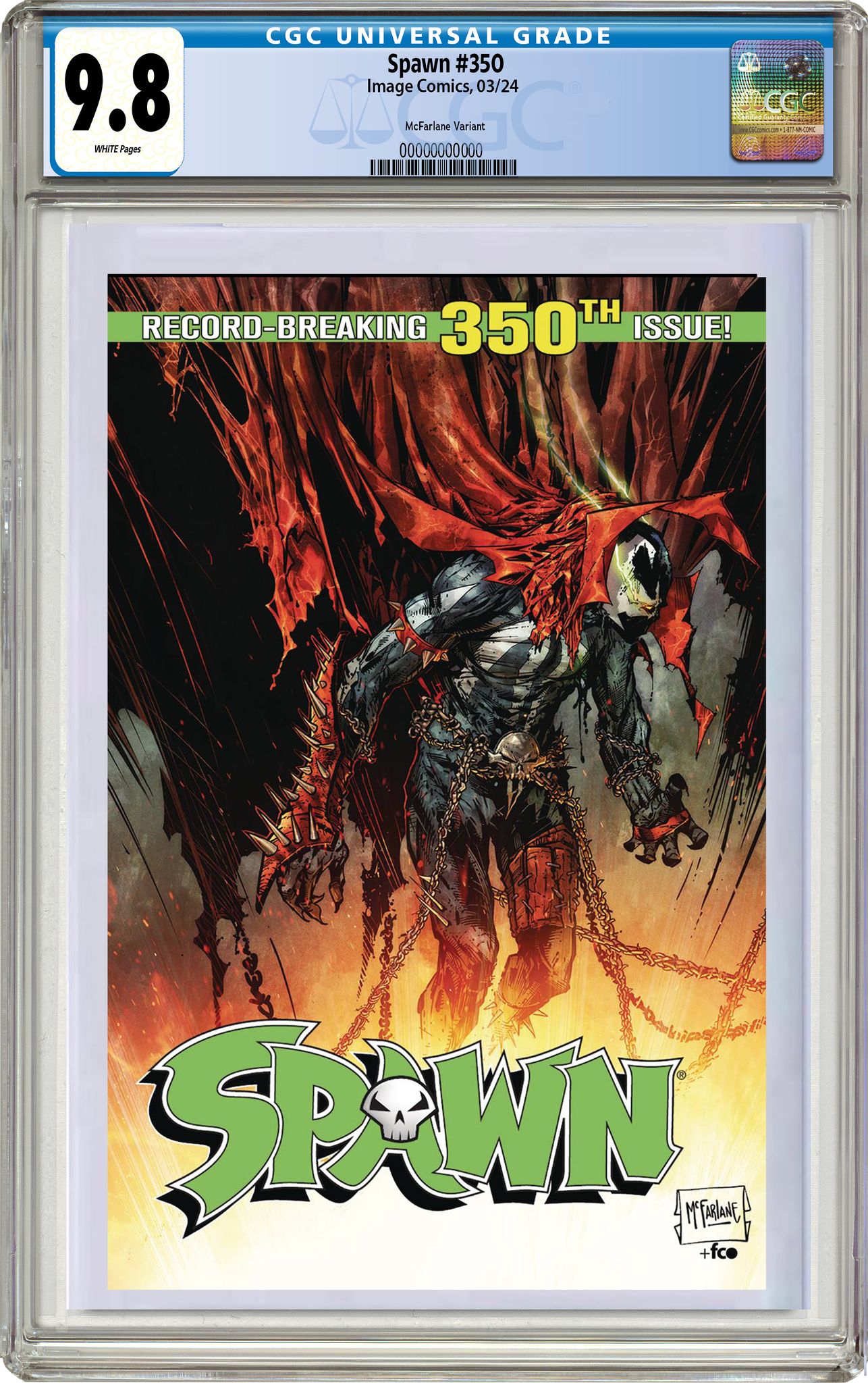 SPAWN #350  CVR B TODD MCFARLANE VARIANT OPTIONS - 01-31-24