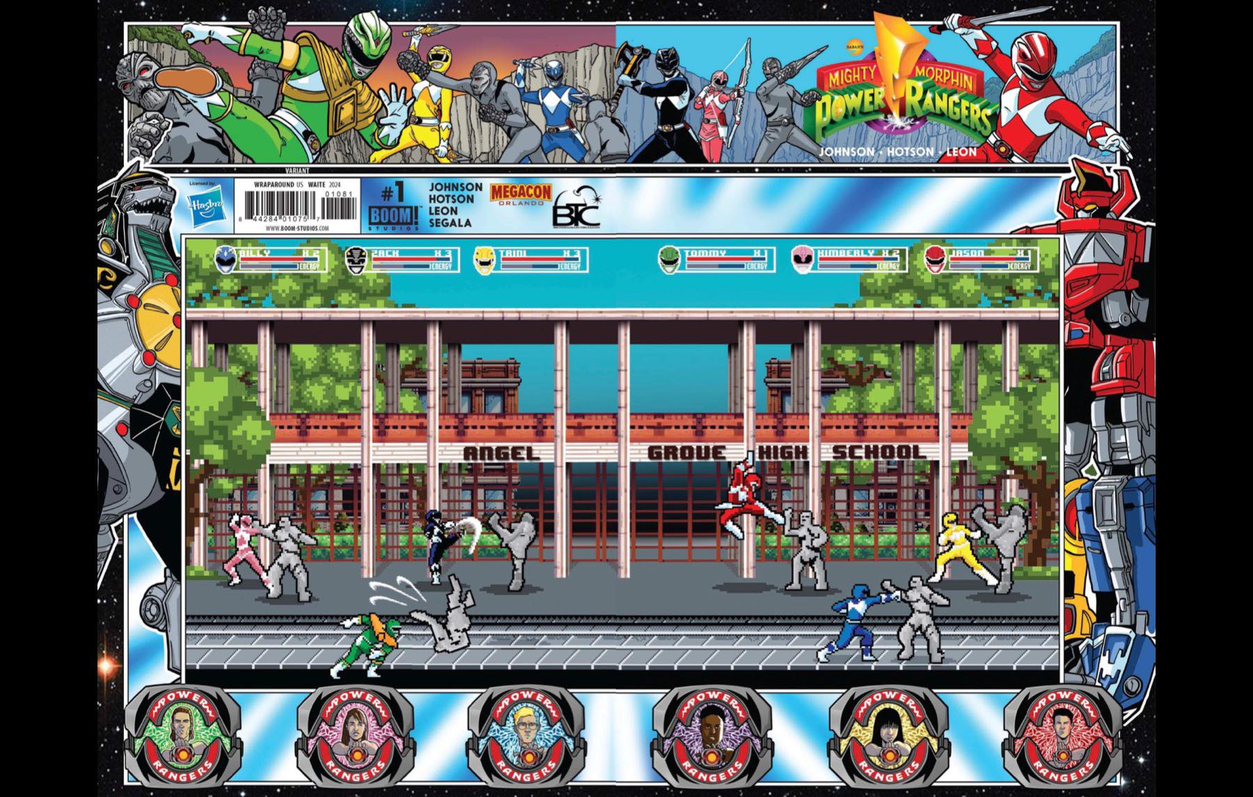 POWER RANGERS THE RETURN #1 MATTHEW WAITE 8-BIT MEGACON EXCLUSIVE WRAPAROUND VARIANT OPTIONS