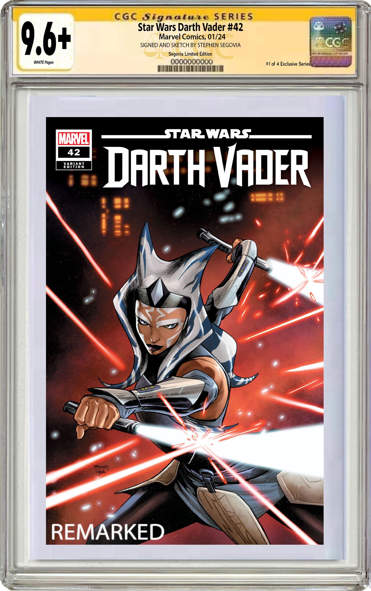 STAR WARS: DARTH VADER 42 STEPHEN SEGOVIA REBELS 10TH ANNIVERSARY LIMITED EDITION #1 OF 4 EXCLUSIVE SERIES OPTIONS- 01/03/24