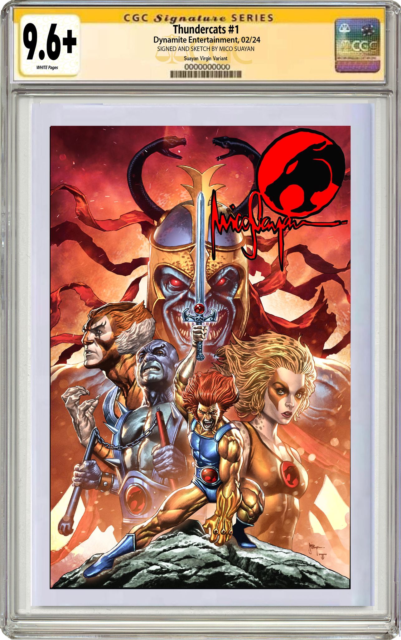 THUNDERCATS #1 MICO SUAYAN MEGACON EXCLUSIVE VIRGIN VARIANT OPTIONS