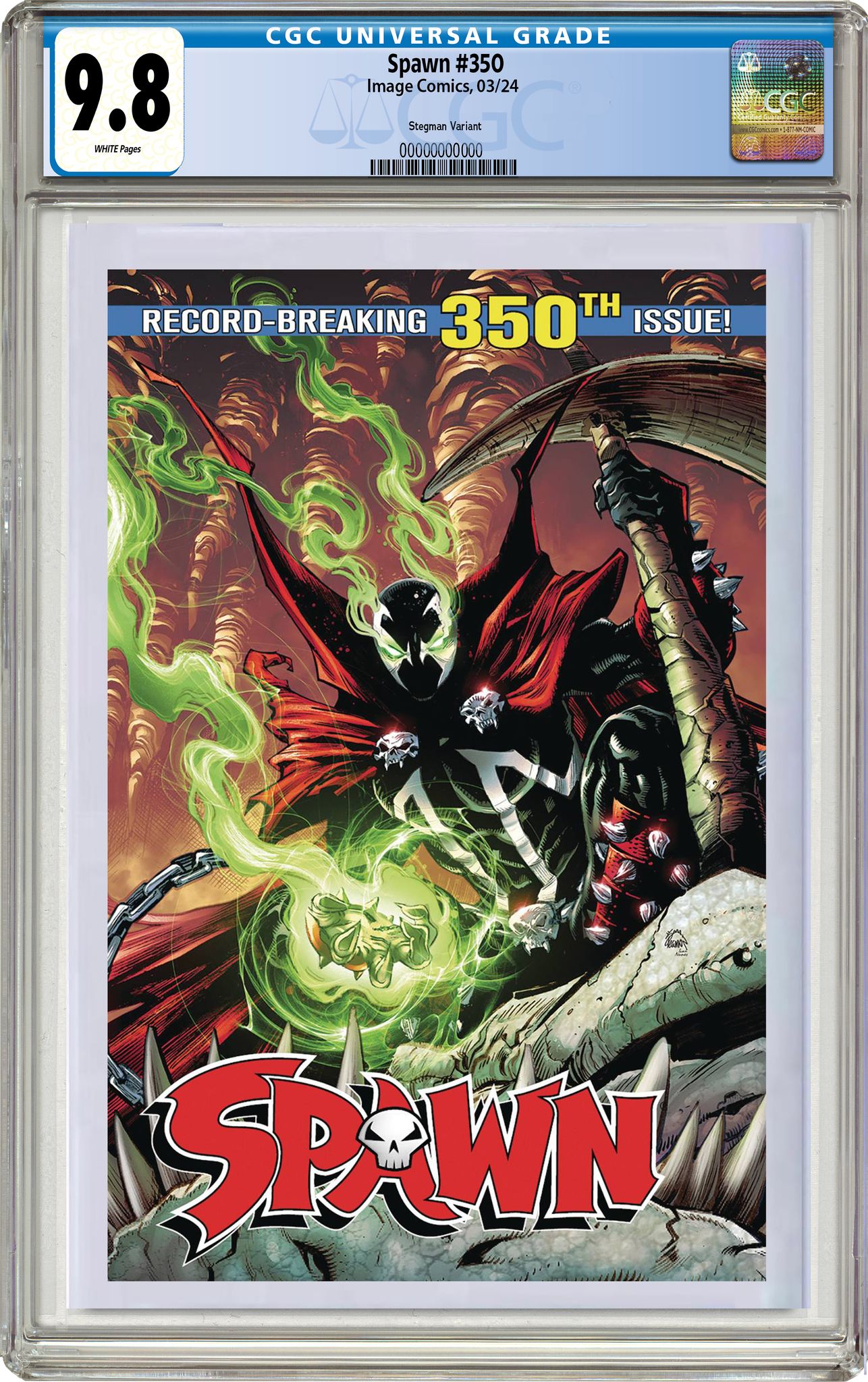 SPAWN #350  CVR C RYAN STEGMAN VARIANT OPTIONS - 01-31-24