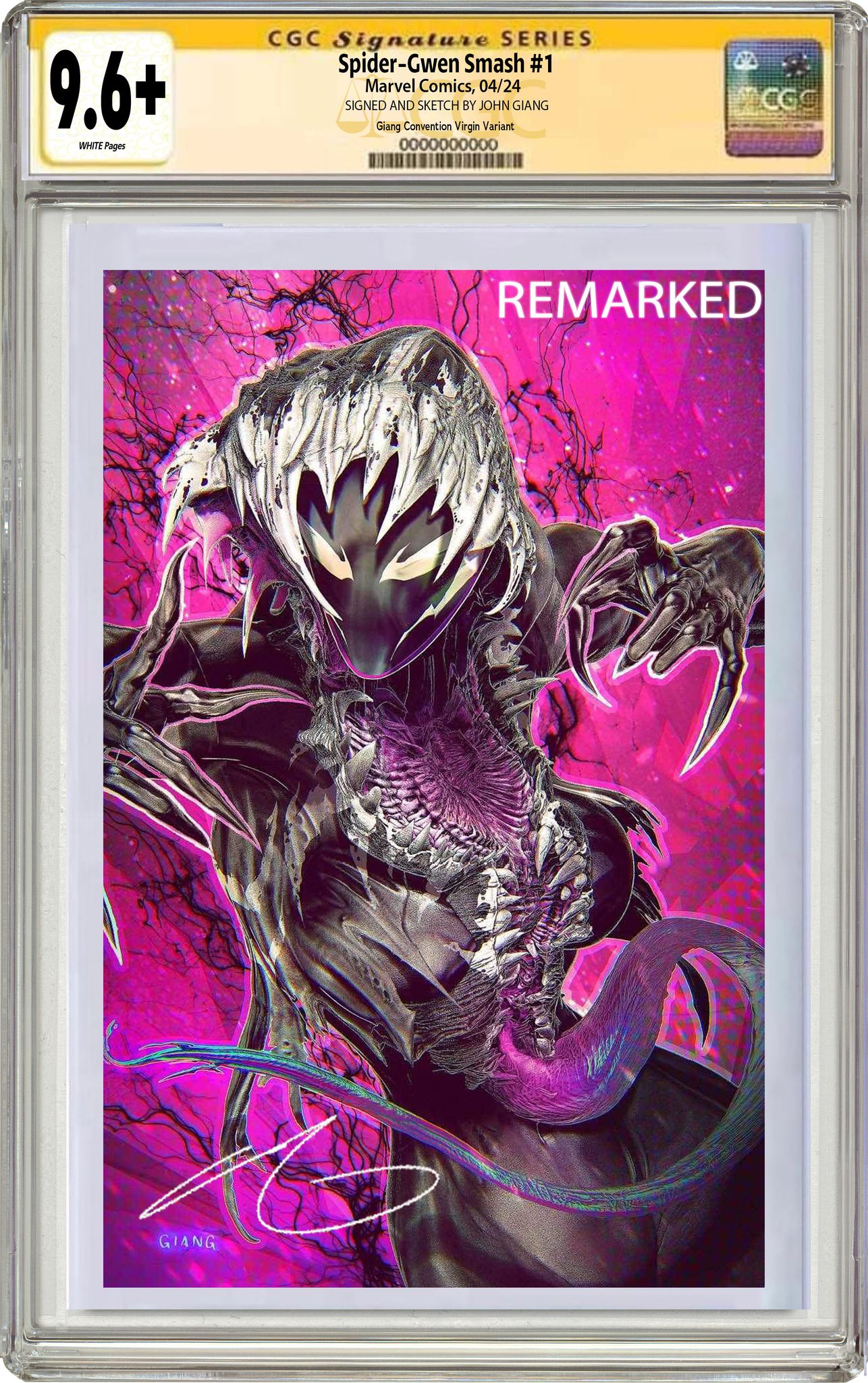 SPIDER-GWEN SMASH #1 JOHN GIANG MEGACON EXCLUSIVE VENOMIZED VARIANT COVERS OPTIONS