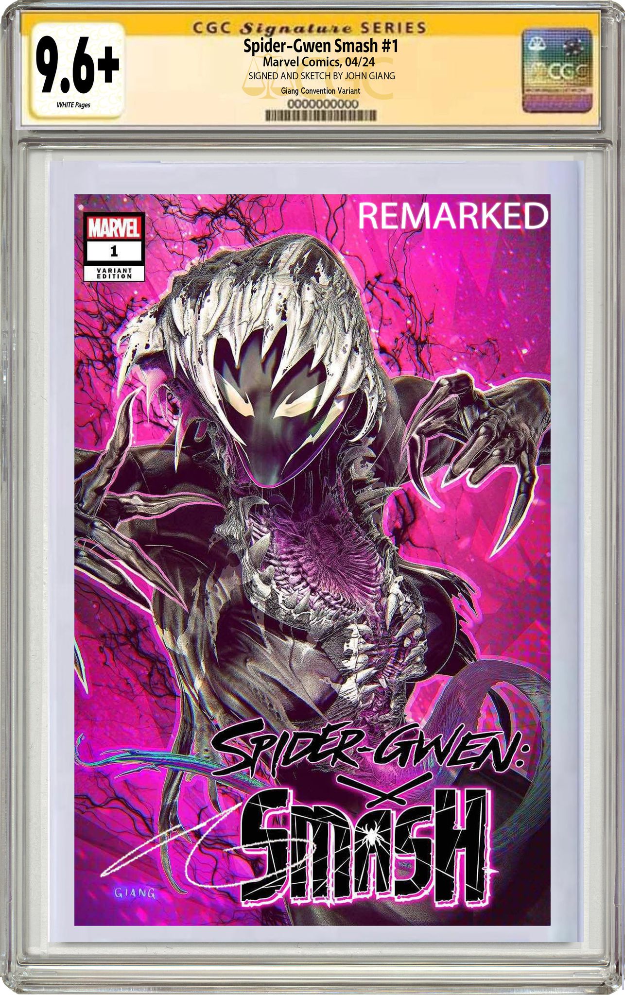 SPIDER-GWEN SMASH #1 JOHN GIANG MEGACON EXCLUSIVE VENOMIZED VARIANT COVERS OPTIONS