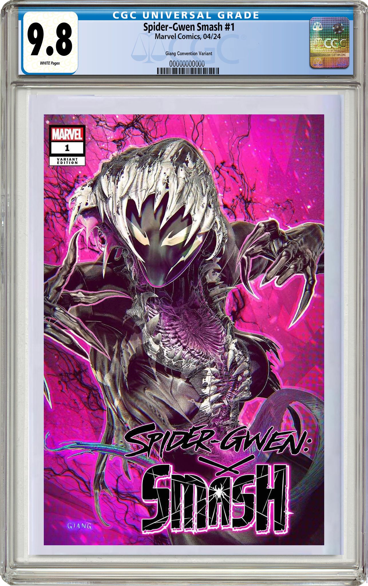 SPIDER-GWEN SMASH #1 JOHN GIANG MEGACON EXCLUSIVE VENOMIZED VARIANT COVERS OPTIONS