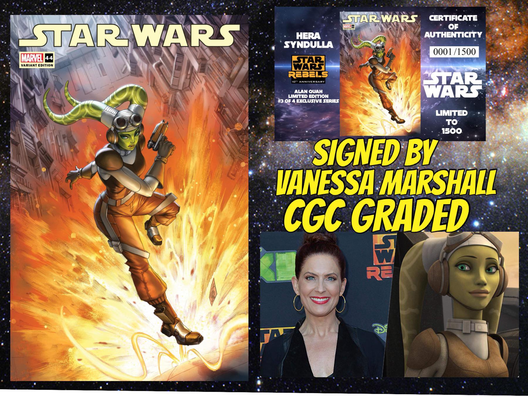 STAR WARS 44 ALAN QUAH REBELS 10TH ANNIVERSARY LIMITED EDITION #3 OF 4 EXCLUSIVE SERIES OPTIONS 03/06/24