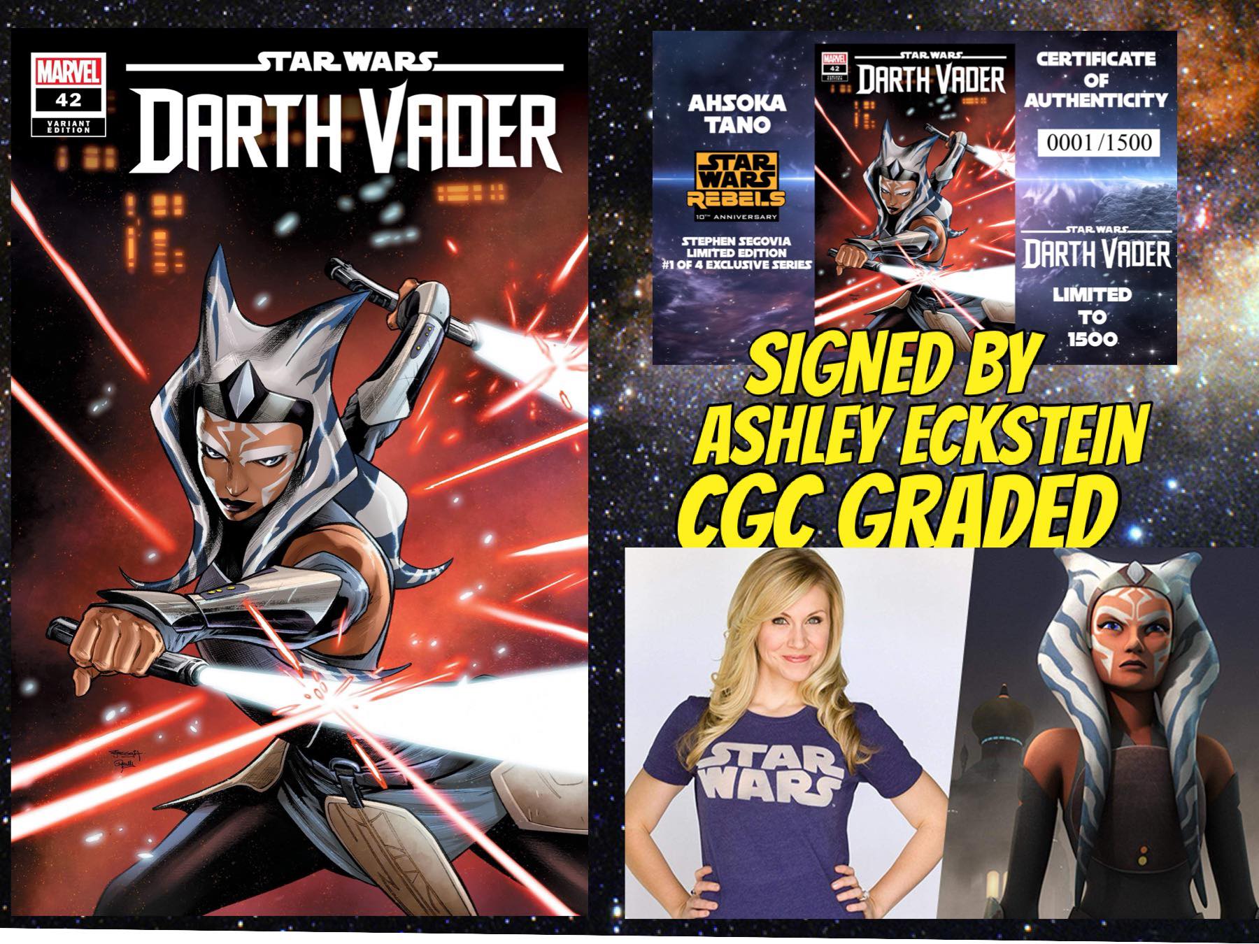 STAR WARS: DARTH VADER 42 STEPHEN SEGOVIA REBELS 10TH ANNIVERSARY LIMITED EDITION #1 OF 4 EXCLUSIVE SERIES OPTIONS- 01/03/24