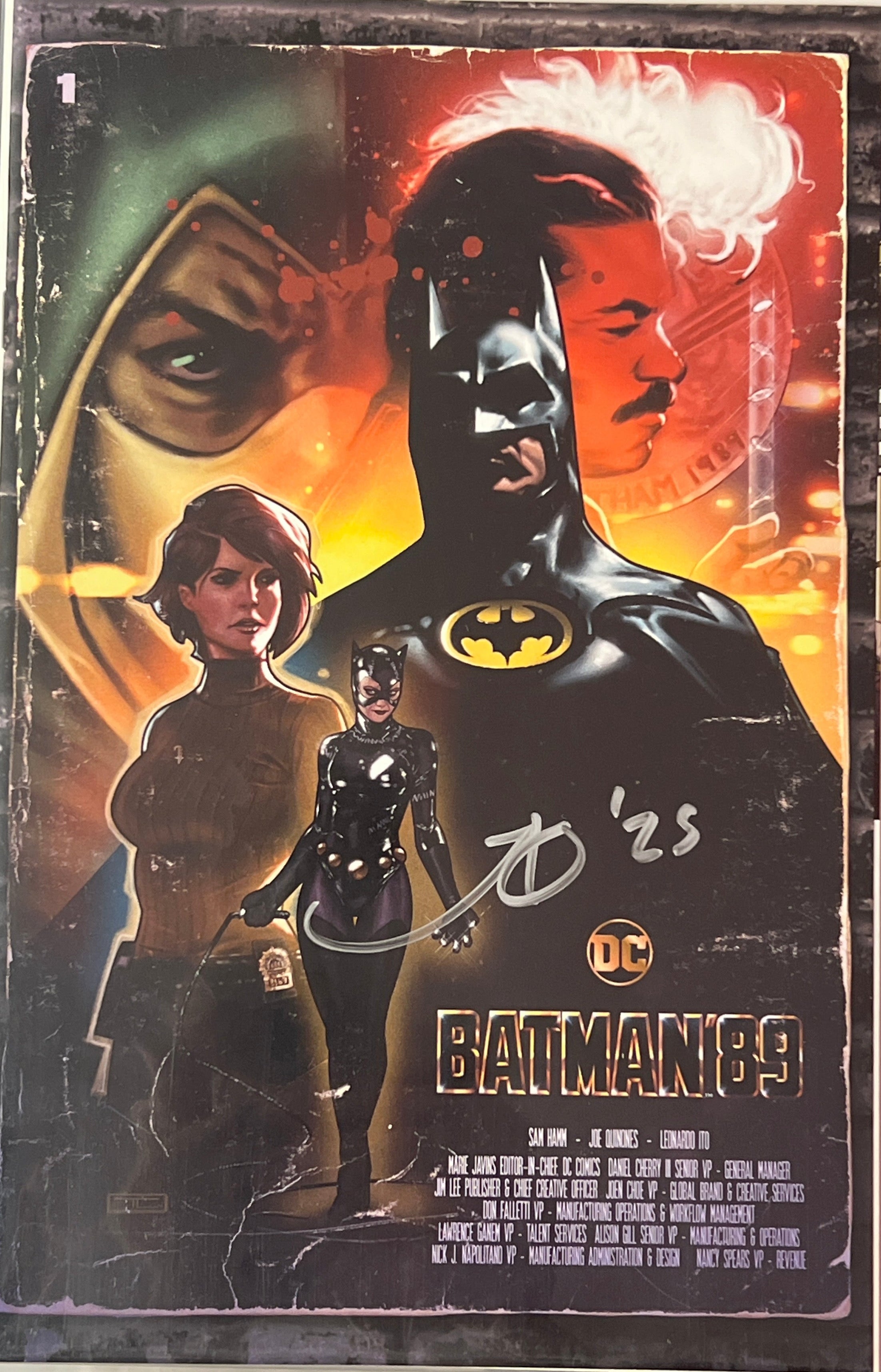 BATMAN 89 #1 (OF 6) EXCLUSIVE TEAM CVR TAURIN CLARKE CARD STOCK VARIANT SIGNED BY JOE QUINONES (SS14)