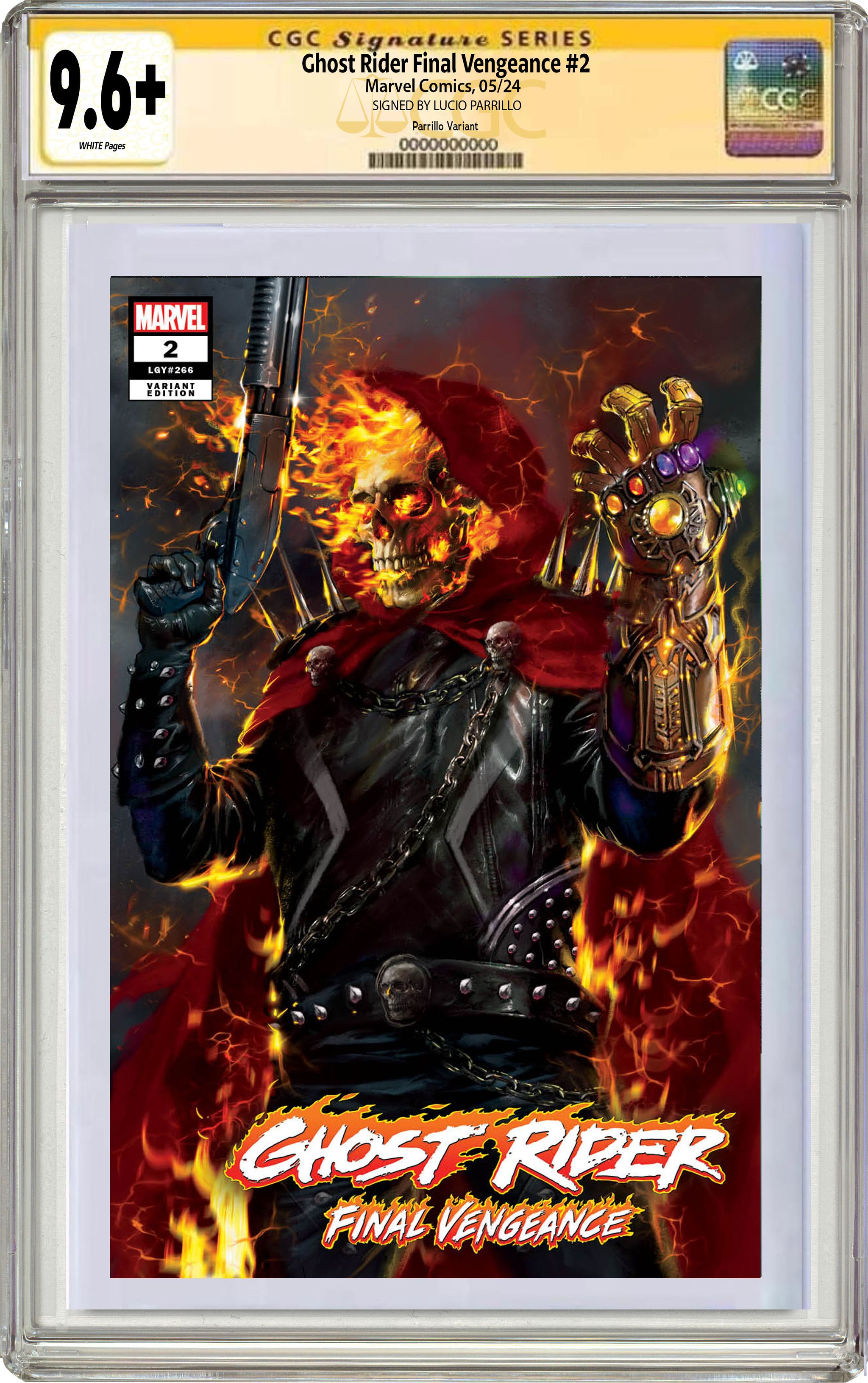 GHOST RIDER: FINAL VENGEANCE #2 LUCIO PARRILLO EXCLUSIVE HOOD VARIANT - 04/17/2024