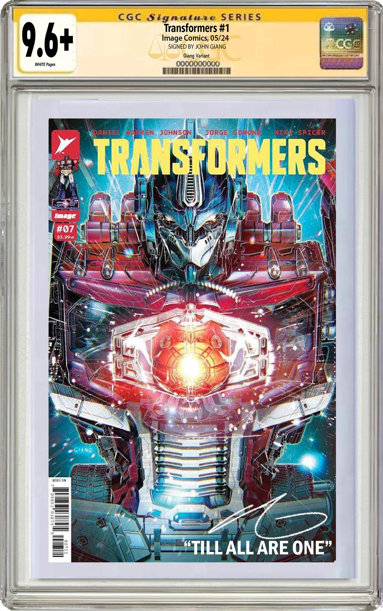 TRANSFORMERS #7 JOHN GIANG "TILL ALL ARE ONE" EXCLUSIVE VARIANT OPTIONS - 4-10-2024