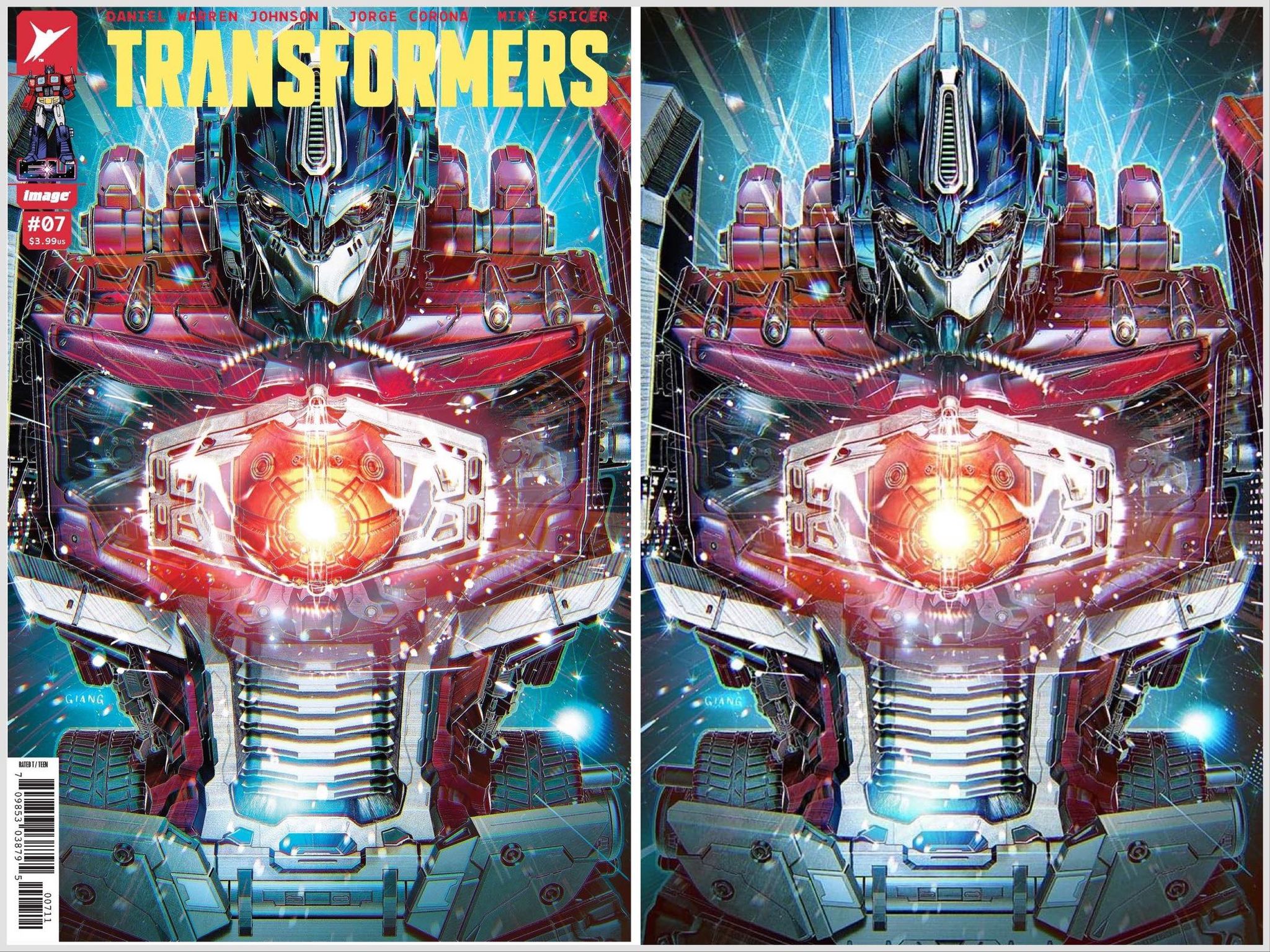 TRANSFORMERS #7 JOHN GIANG "TILL ALL ARE ONE" EXCLUSIVE VARIANT OPTIONS - 4-10-2024