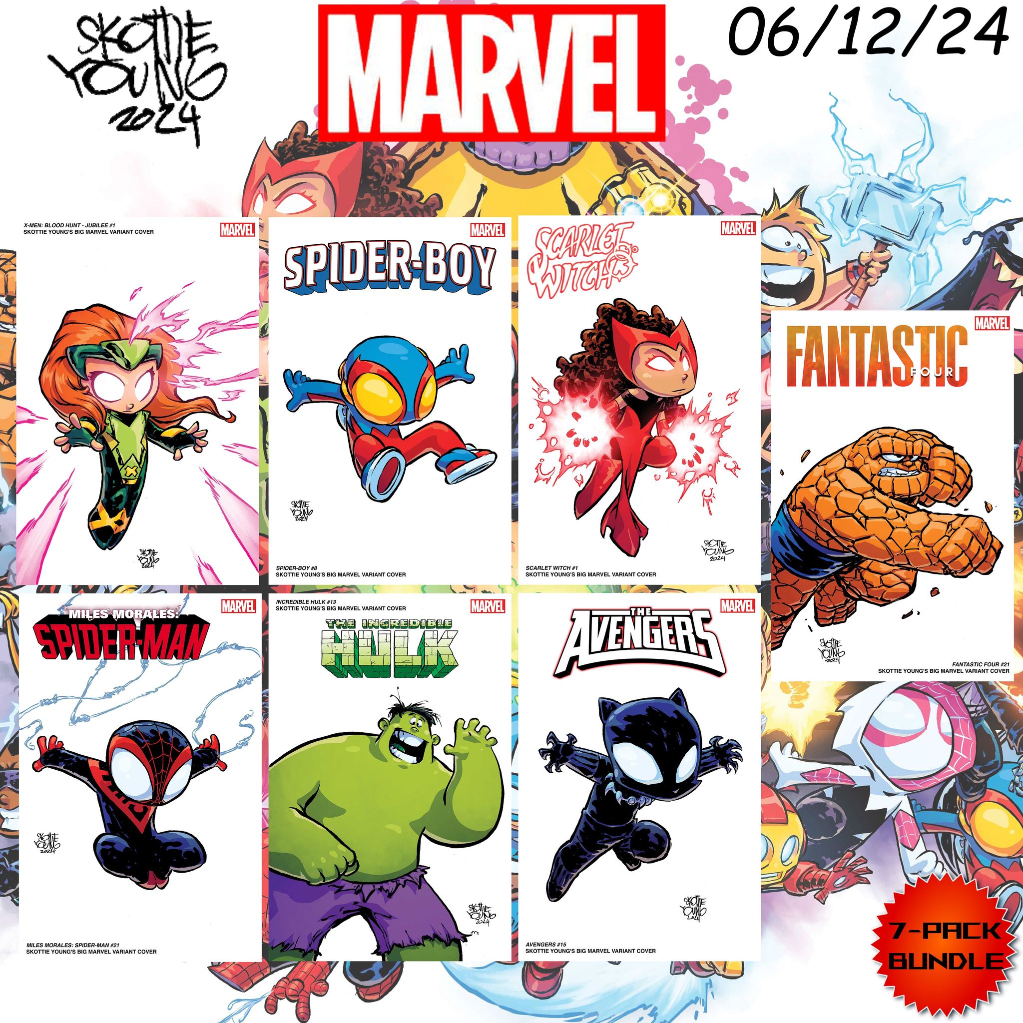 SKOTTIE YOUNG'S BIG MARVEL VARIANT 7-PACK BUNDLE PART TWO - 06/12/24