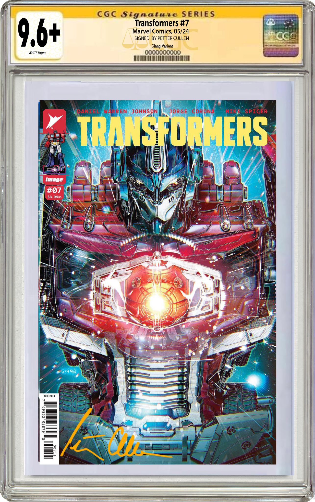 TRANSFORMERS #7 PETER CULLEN & JOHN GIANG SIGNATURE SERIES OPPORTUNITY