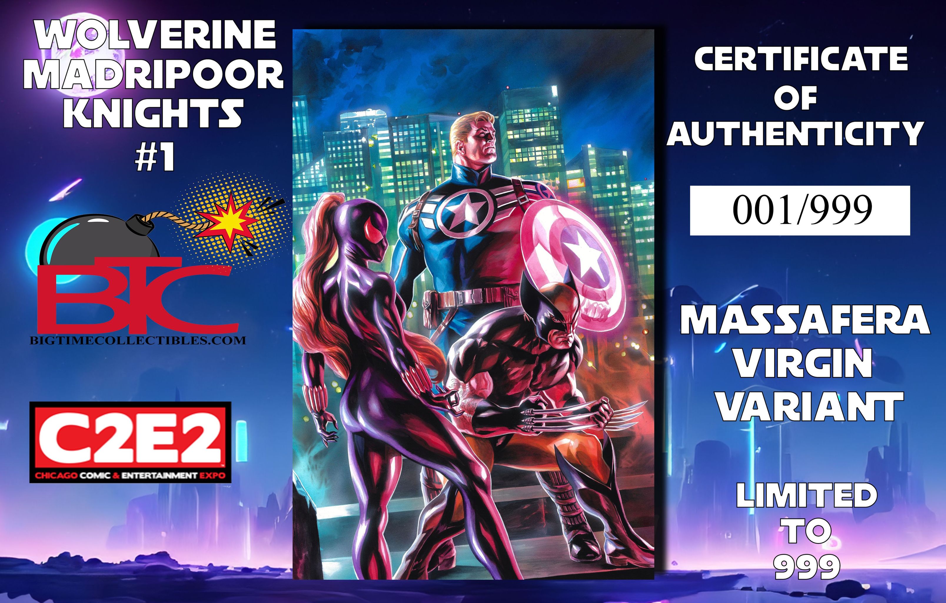 WOLVERINE MADRIPOOR KNIGHTS #1 FELIPE MASSAFERA C2E2 EXCLUSIVE VIRGIN VARIANT LIMITED TO 999 W/COA