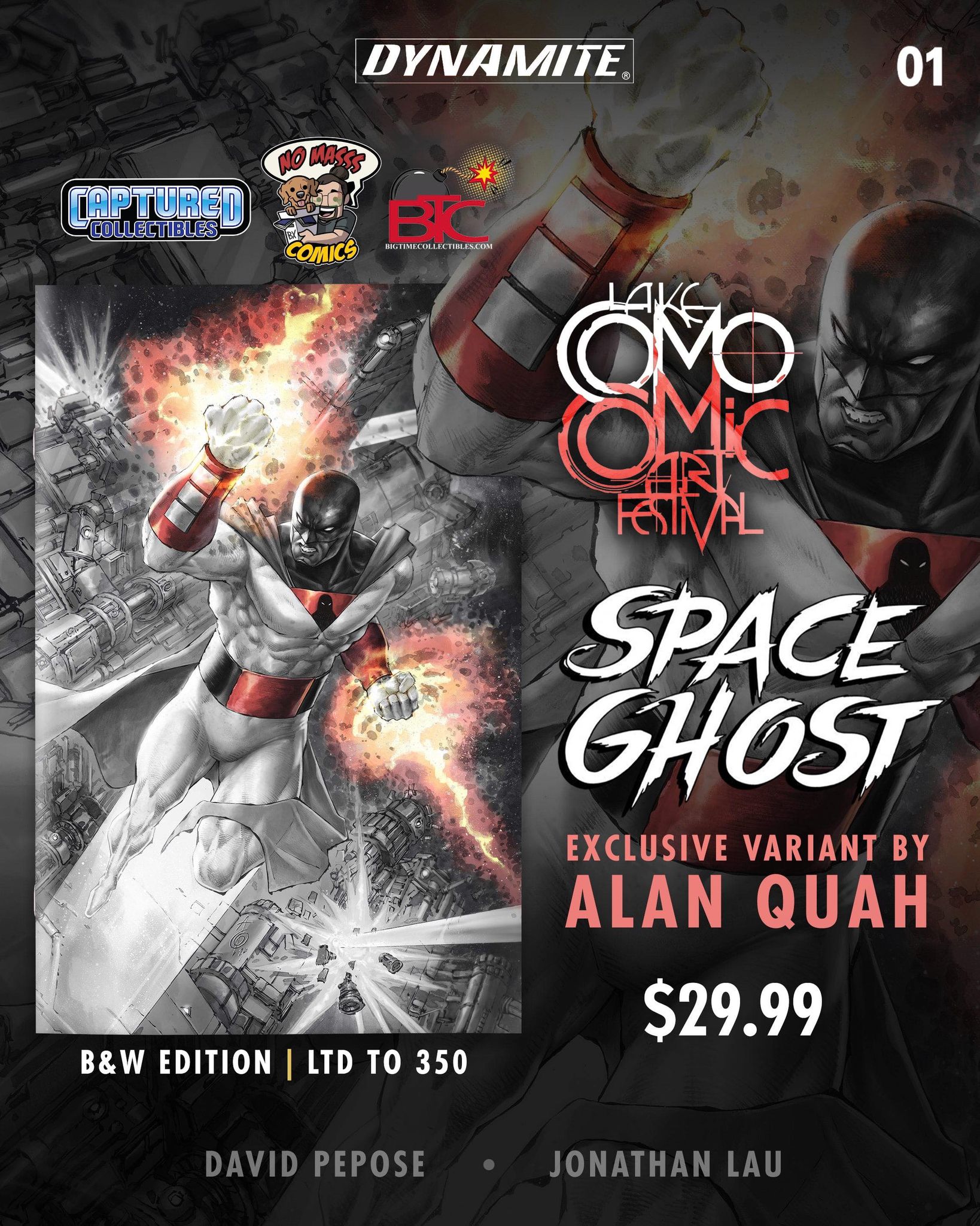 SPACE GHOST #1 ALAN QUAH LAKE COMO COMIC ART FESTIVAL EXCLUSIVE VARIAN