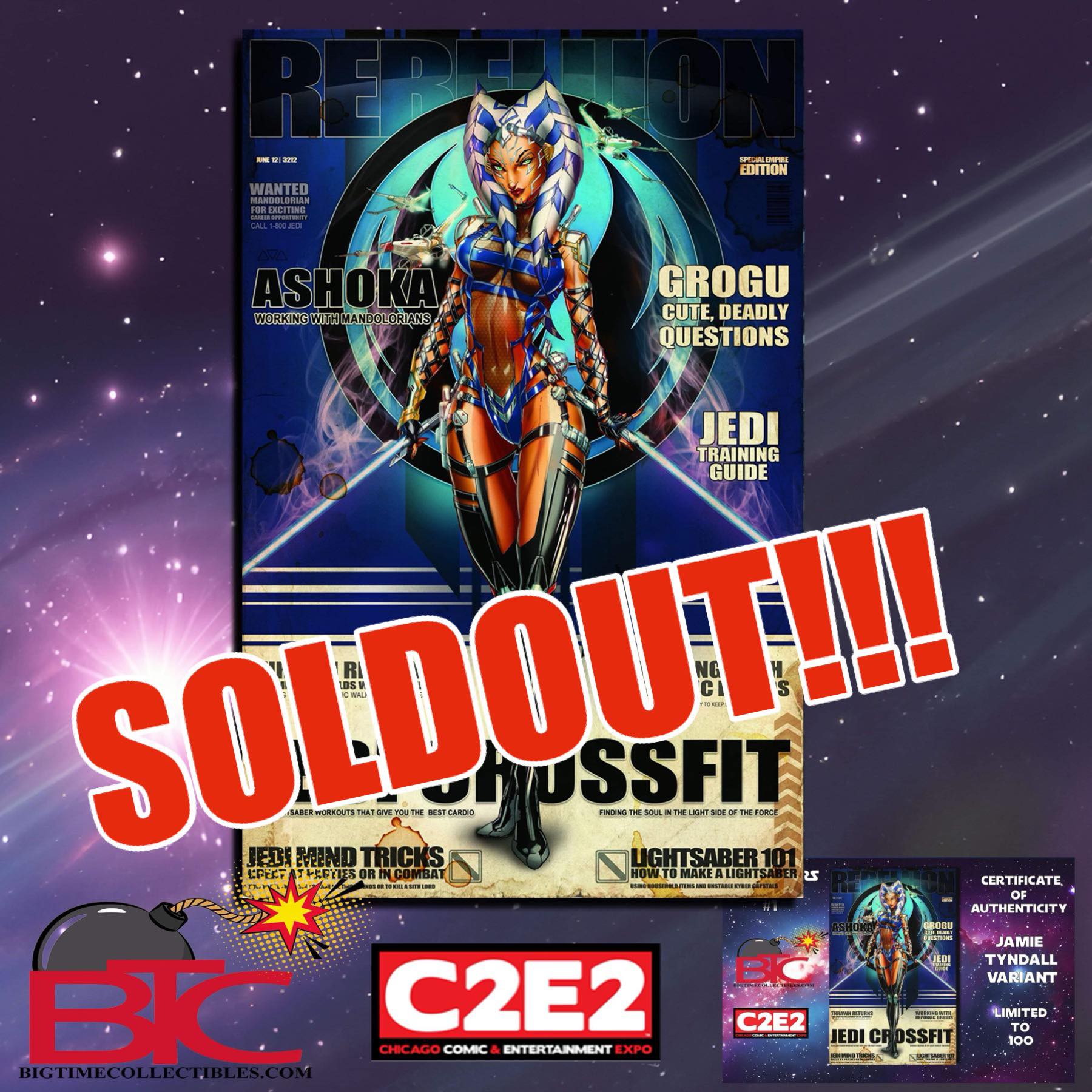 DAUGHTERS OF EDEN #1 JAMIE TYNDALL C2E2 JEDI CROSSFIT EXCLUSIVE VARIANT LIMITED TO 100 W/COA