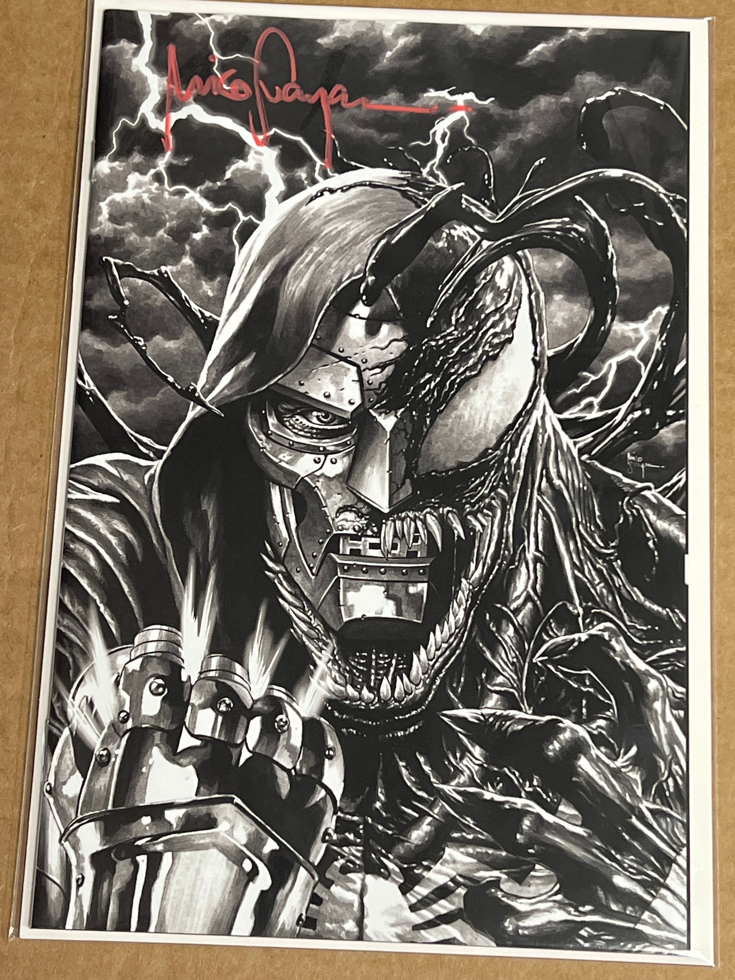 VENOM LETHAL PROTECTOR #1 DR.DOOM SIGNED BY MICO SUAYAN WITH COA (SS4)(SS5)