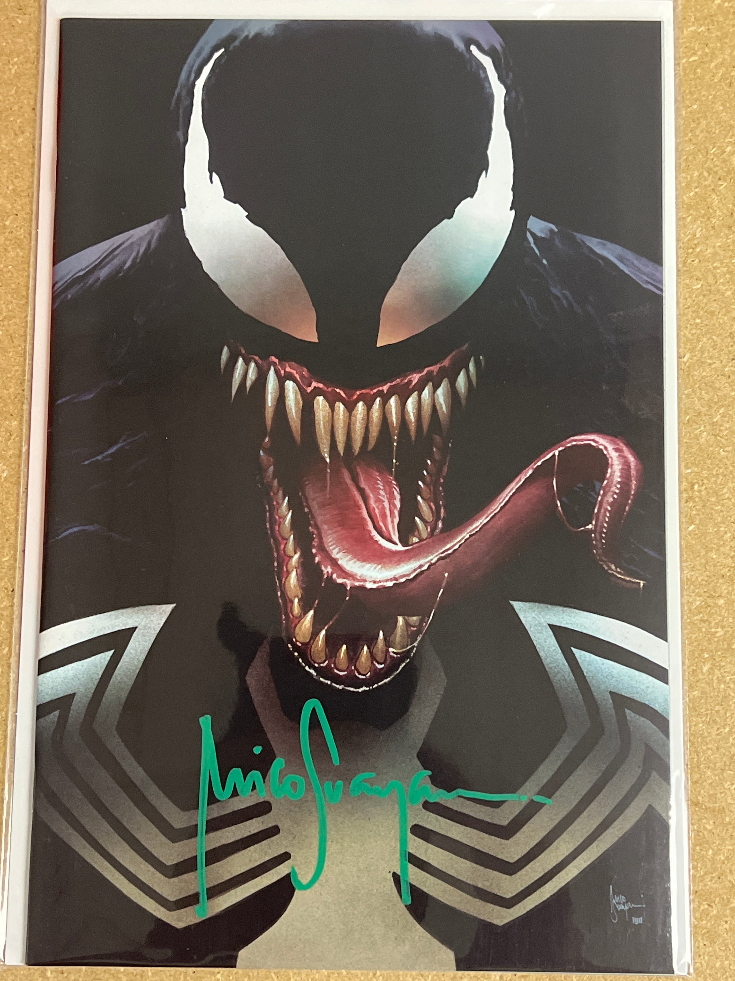 VENOM LETHAL PROTECTOR #1 VIRGIN VARIANT SIGNED BY MICO WITH COA (SS7)(SS9)