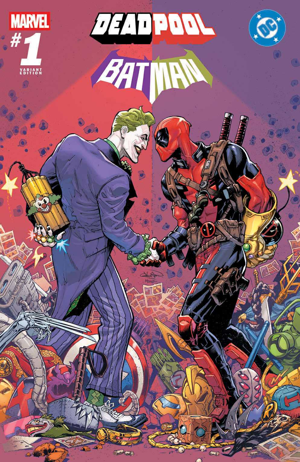MARVEL / DC: DEADPOOL / BATMAN #1 PATRICK GLEASON EXCLUSIVE VARIANT COVERS