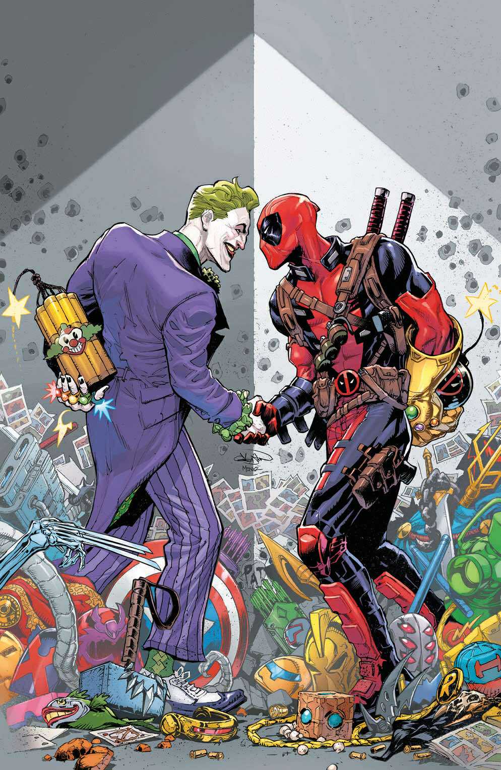 MARVEL / DC: DEADPOOL / BATMAN #1 PATRICK GLEASON EXCLUSIVE VARIANT COVERS