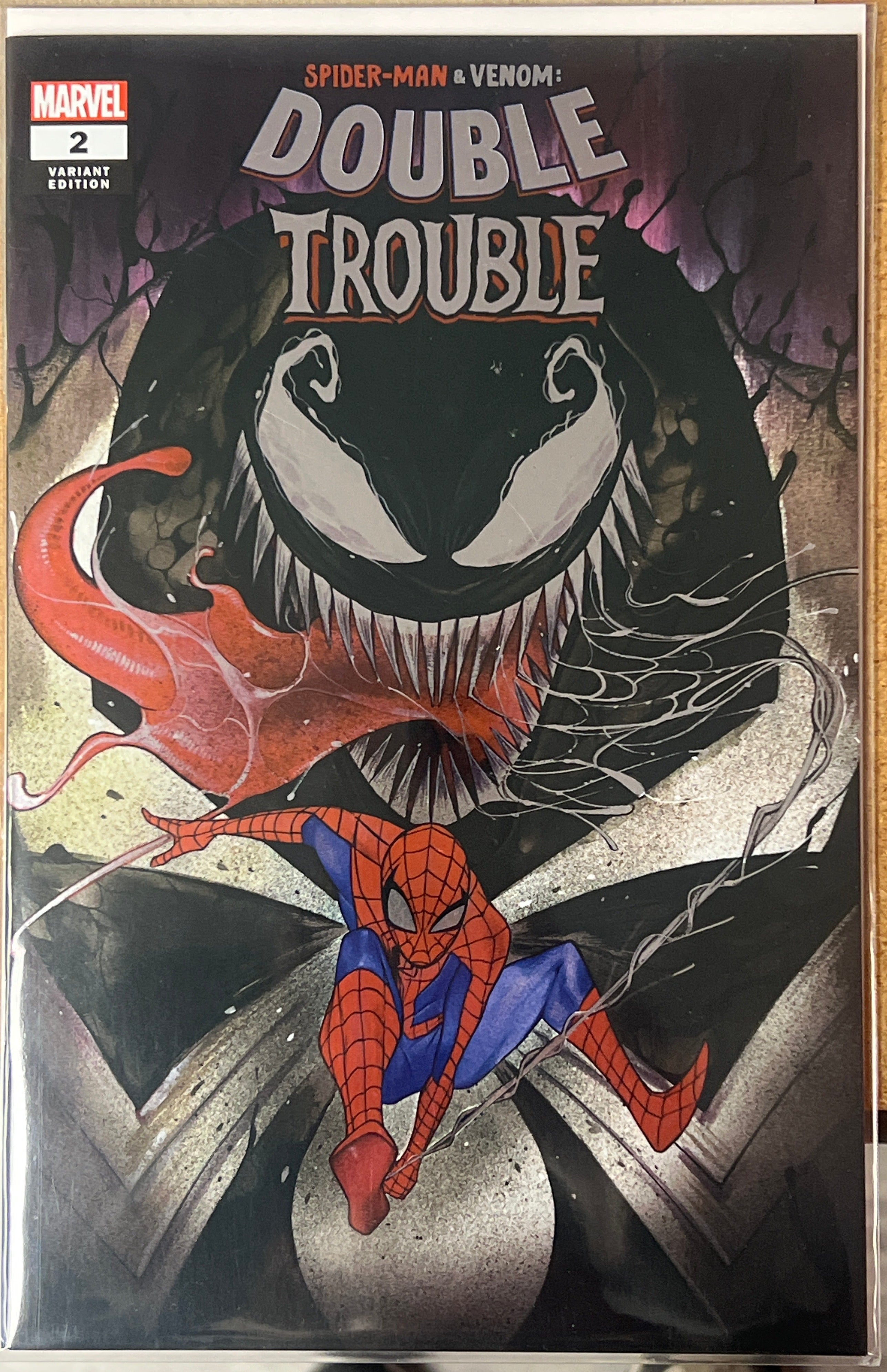 SPIDER-MAN & VENOM: DOUBLE TROUBLE #2 FOIL VARIANT 1:25 PEACH MOMOKO (M238)