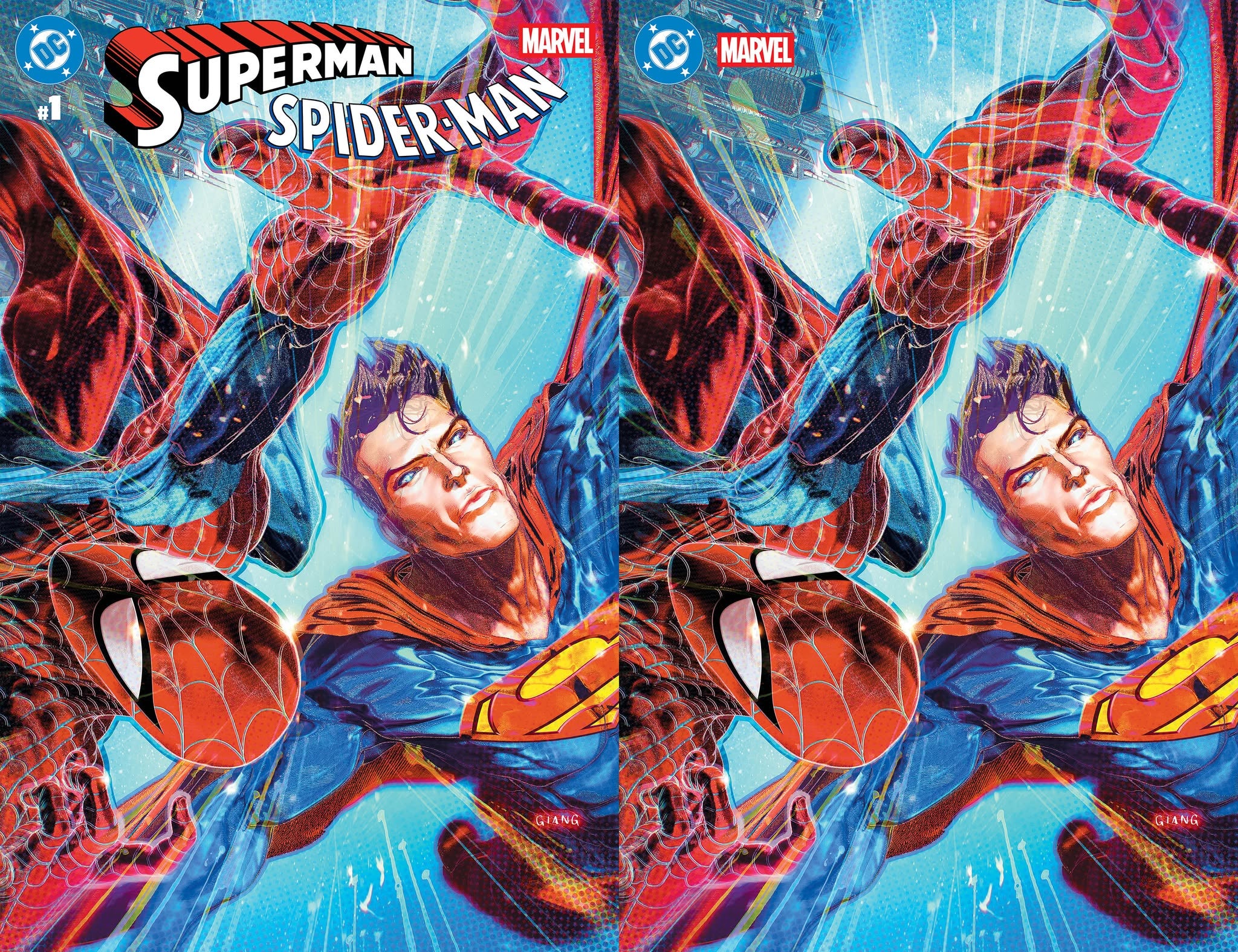DC MARVEL SUPERMAN SPIDER-MAN #1 JOHN GIANG ARTIST EXCLUSIVE EDITION