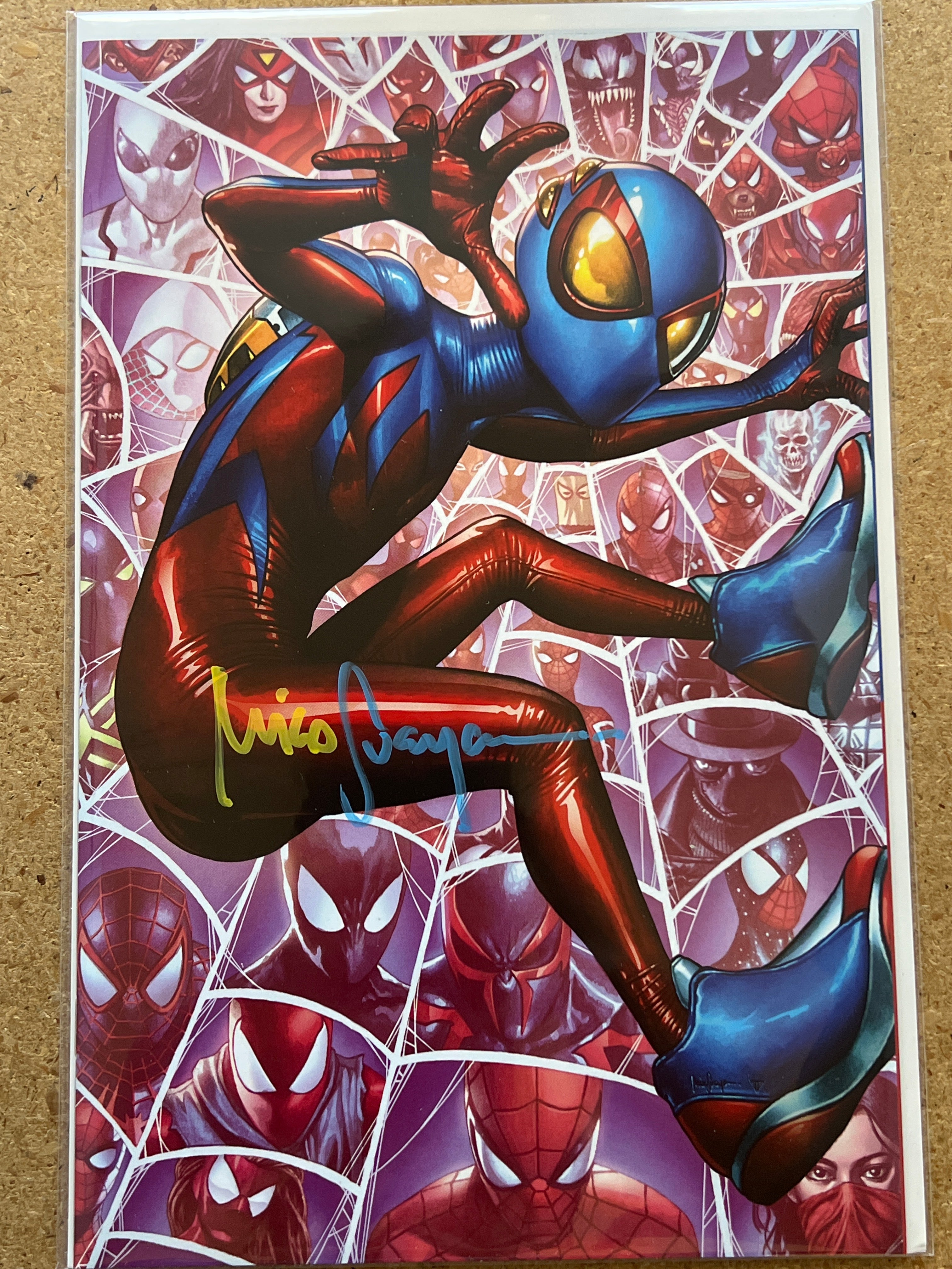 SPIDER-BOY #1 VIRGIN VARIANT SIGNED BY MICO SUAYAN WITH COA (SS 3)(SS10)