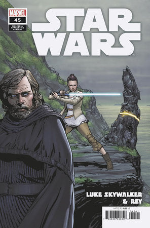 STAR WARS #45 GIUSEPPE CAMUNCOLI LUKE SKYWALKER & REY MASTER & APPRENTICE VARIAN T - 04/03/2024