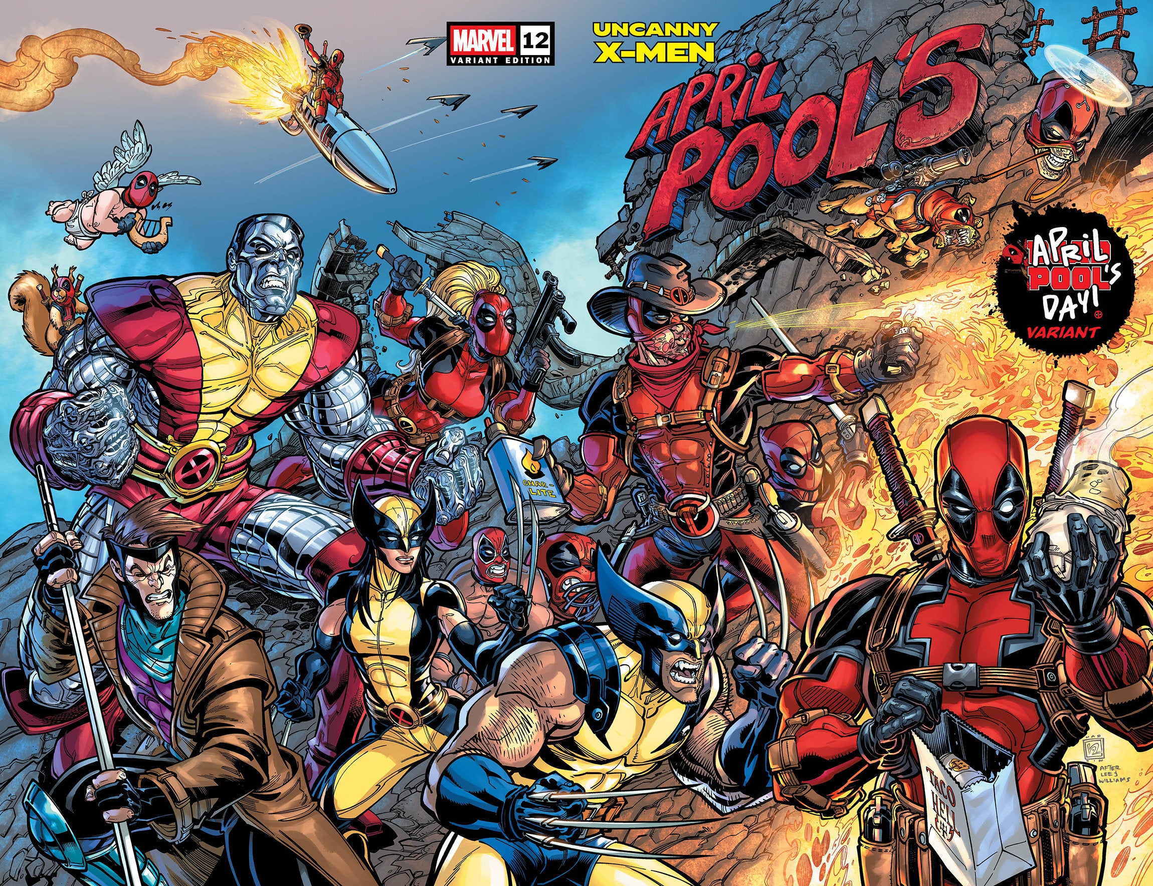 UNCANNY X-MEN #12 CHAD HARDIN APRIL POOL'S DAY WRAPAROUND VARIANT -- [